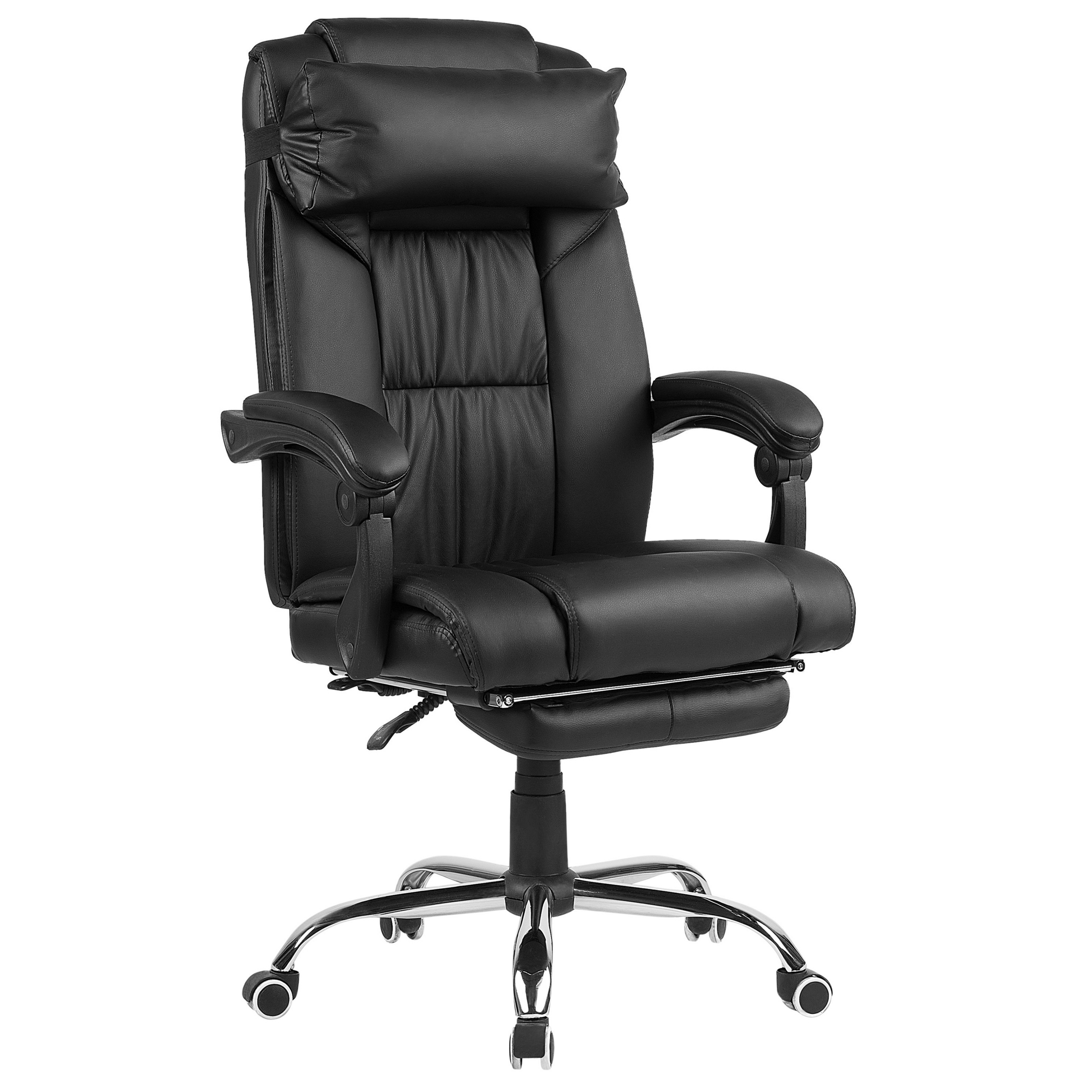 Directeursstoel Kunstleer Zwart LUXURY