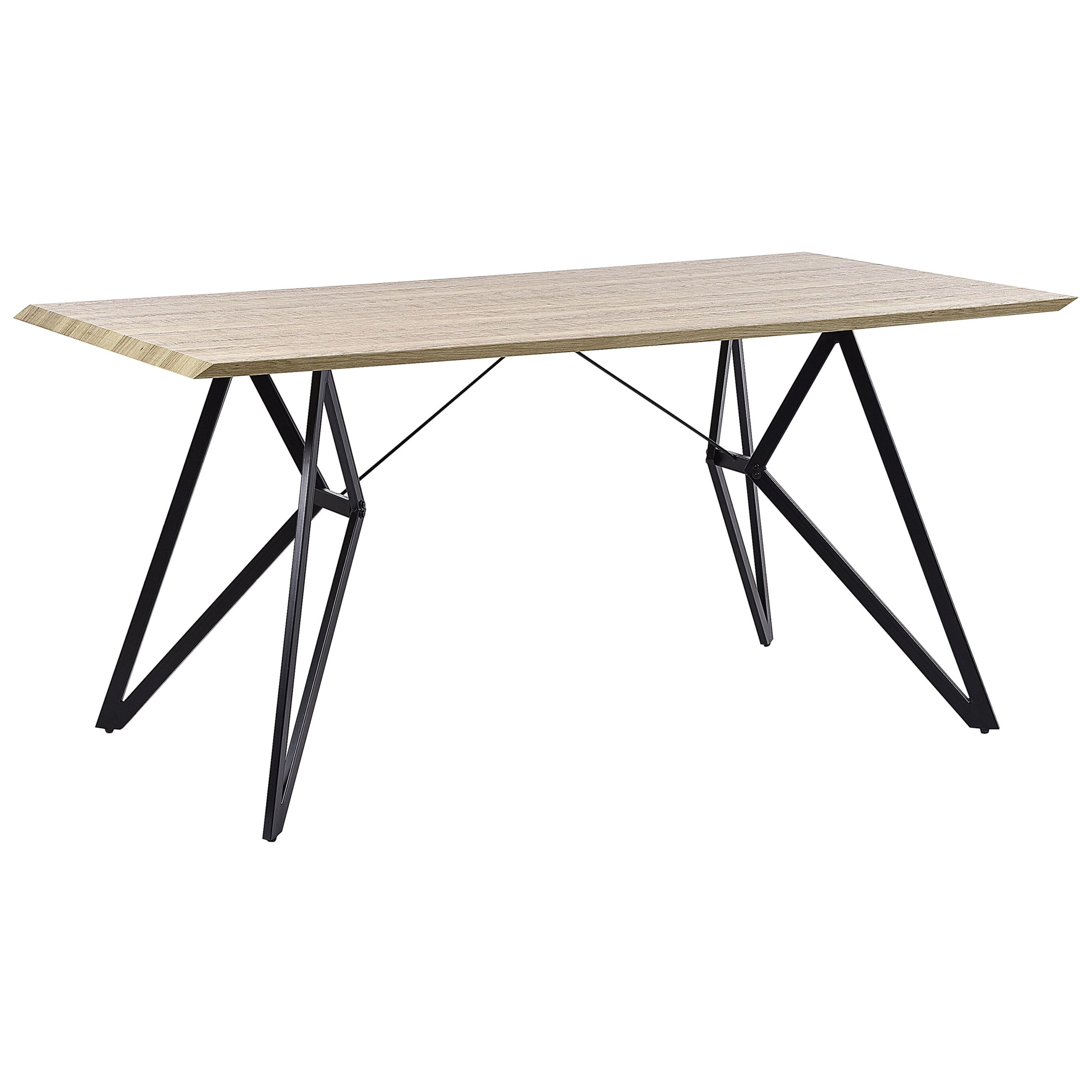 Eettafel MDF lichtbruin 160 x 90 cm BUSCOT