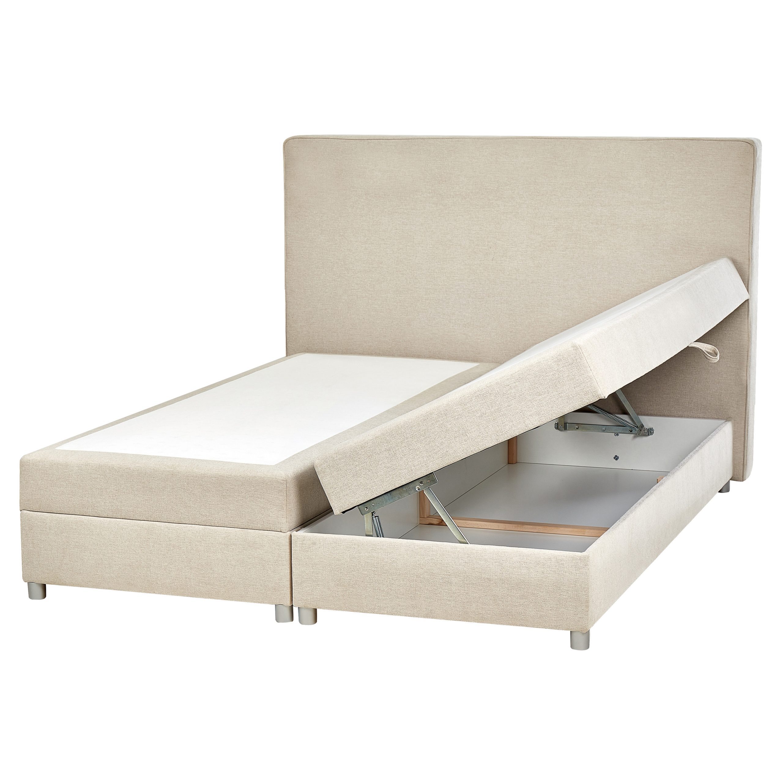 Boxspring stof beige 160 x 200 cm MINISTER