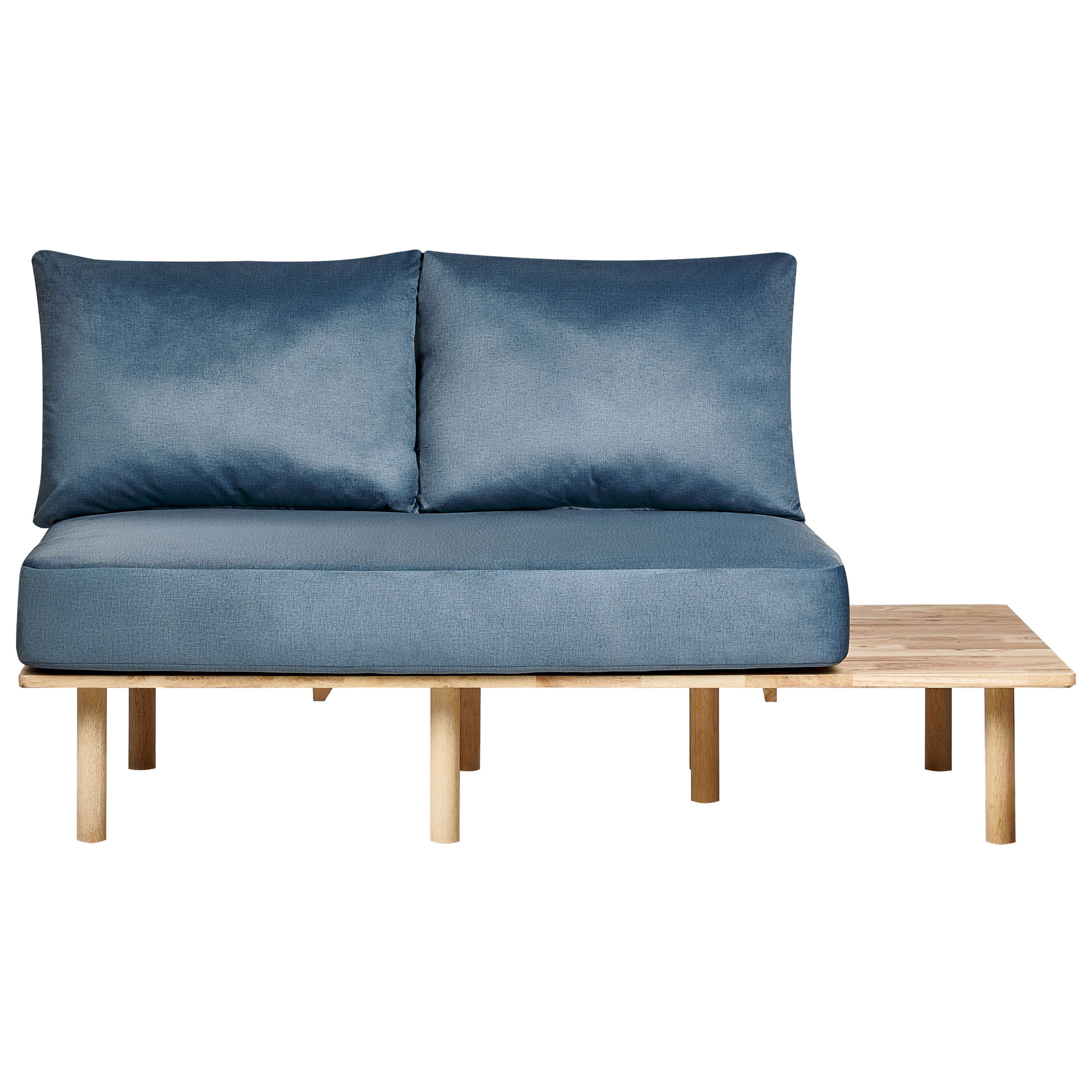 Tweezitsbank met tafel stof blauw SALO
