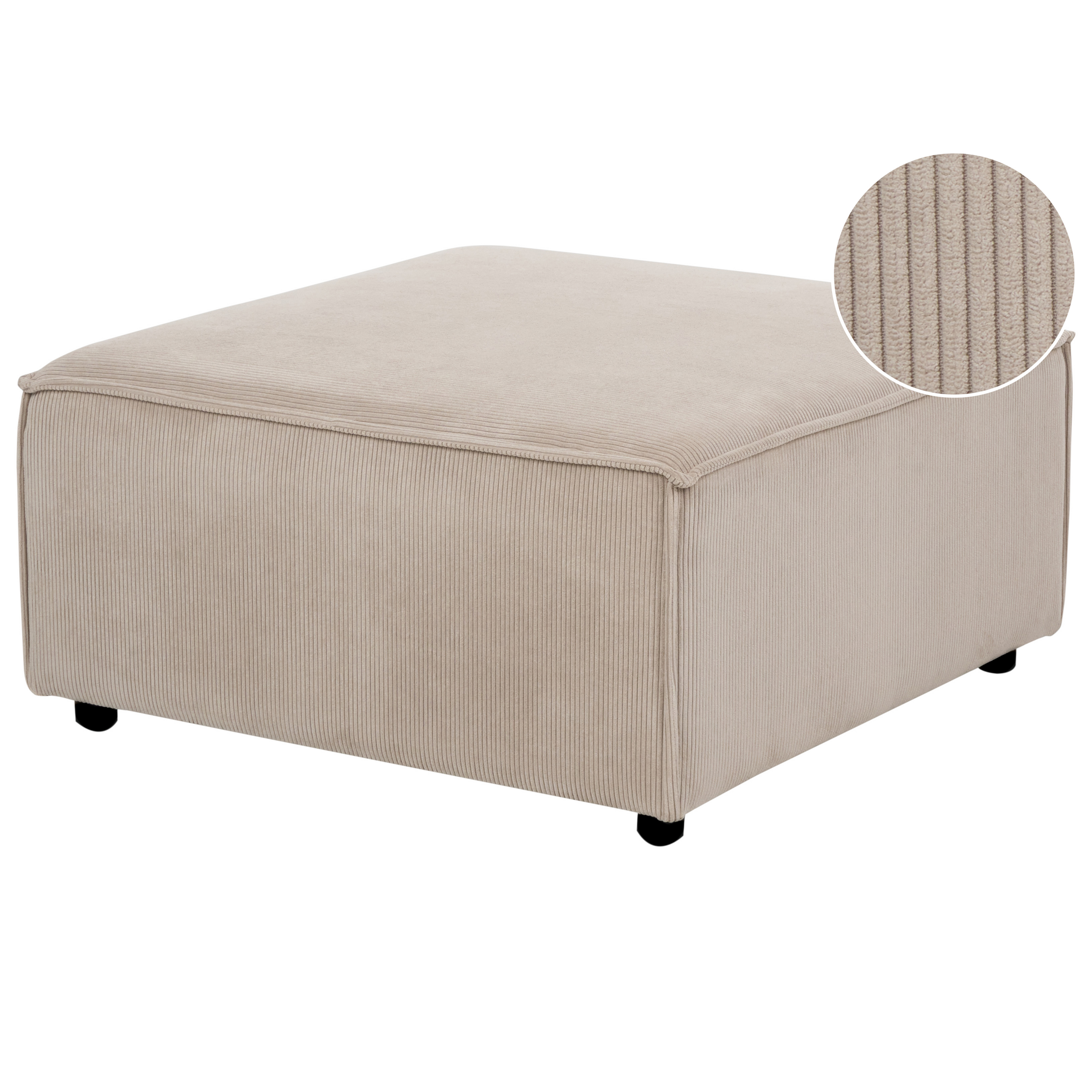 Ottomaan corduroy lichtbruin APRICA