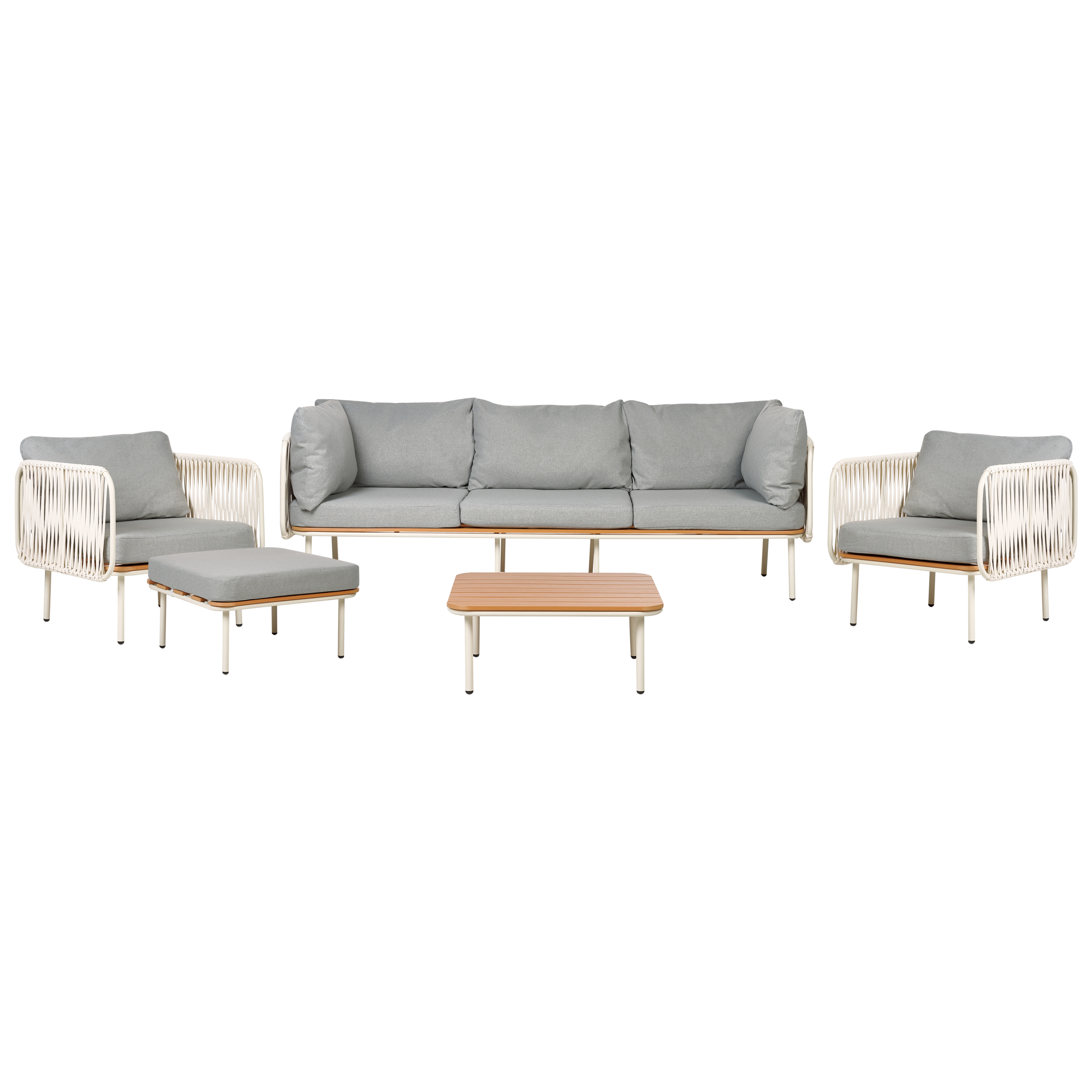 Loungeset Aluminium Grijs SENISE