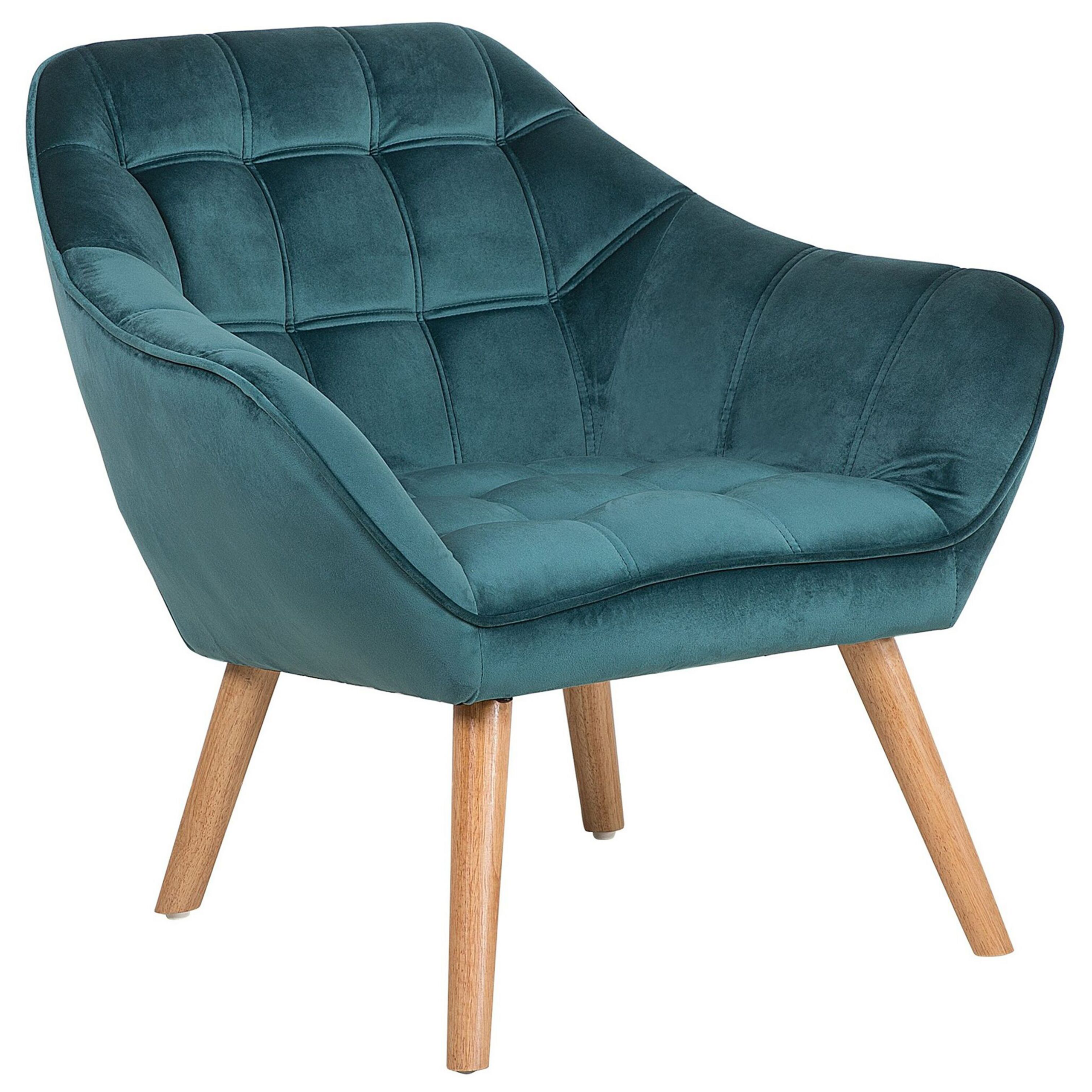 Fauteuil Fluweel Blauwgroen KARIS