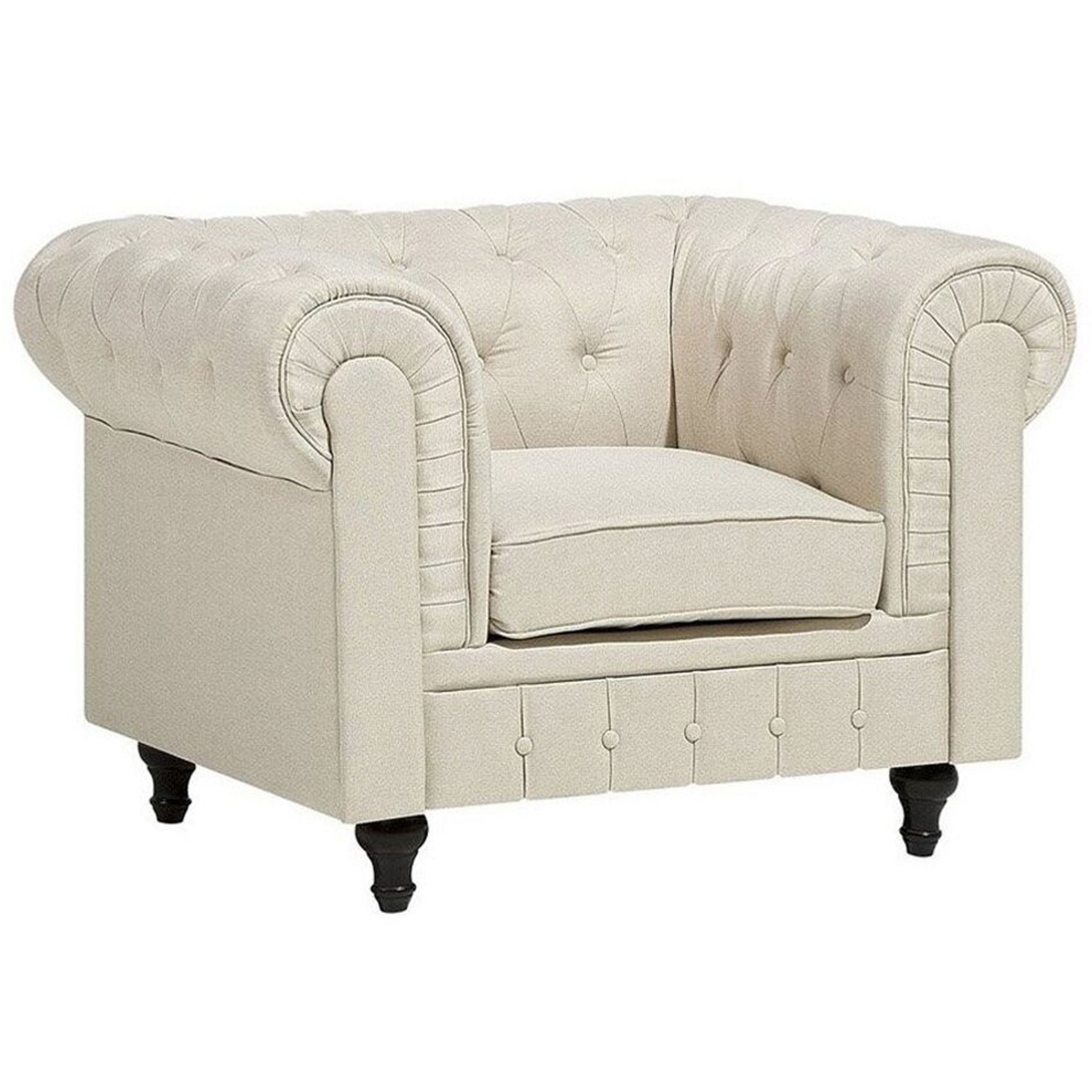 Fauteuil Beige CHESTERFIELD