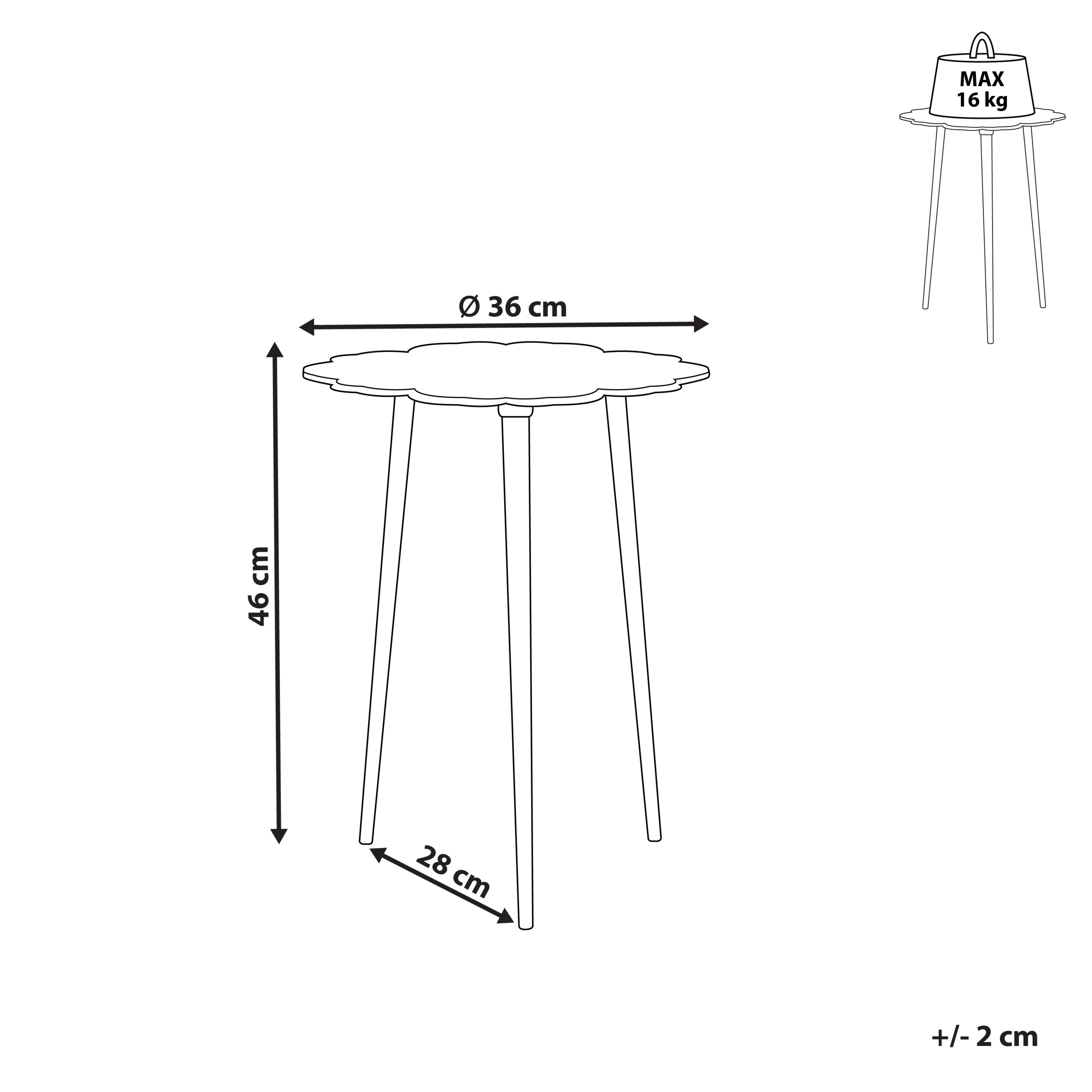 imagem de Mesa de apoio em metal prateado e preto PUHOI3