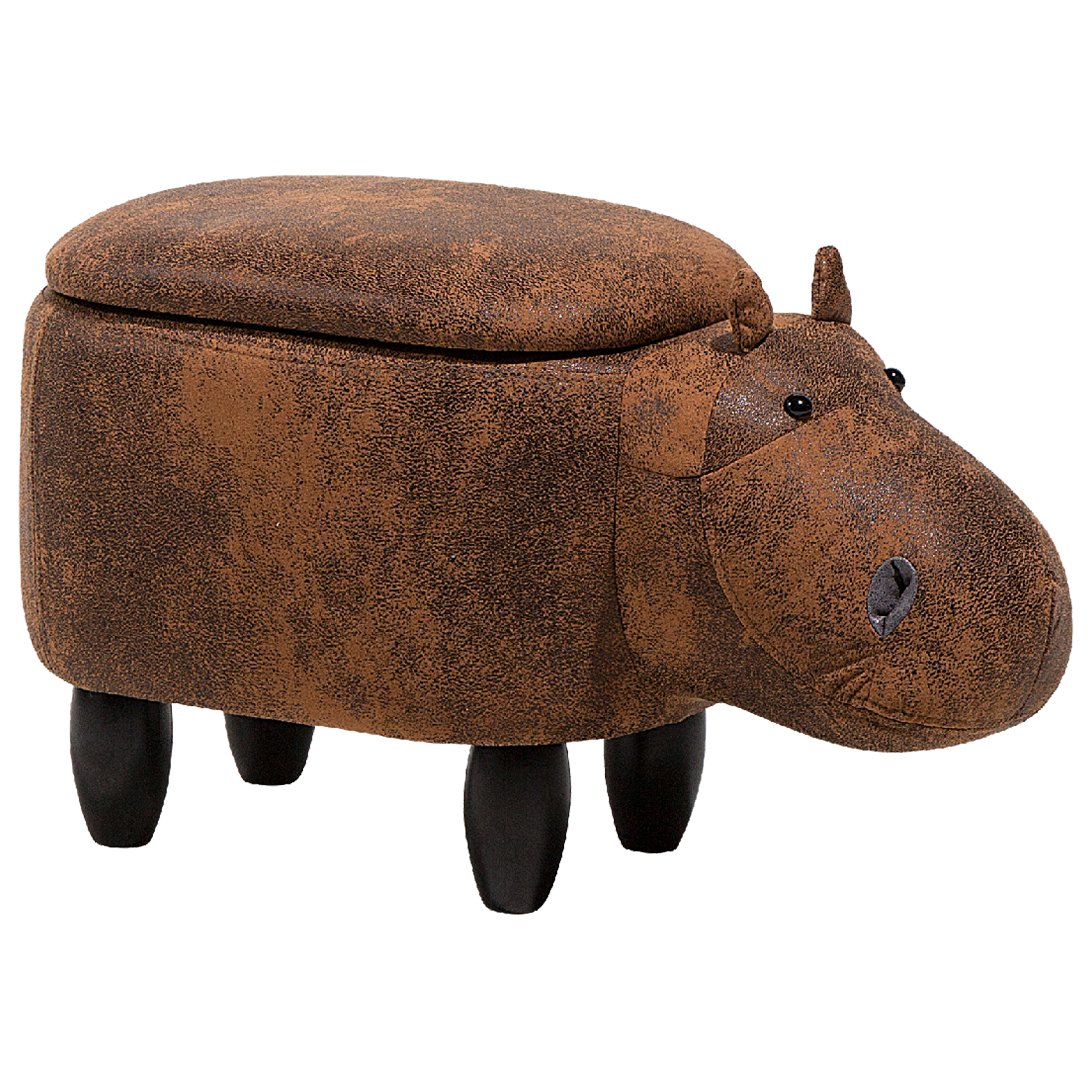 Hocker kunstleer lichtbruin HIPPO