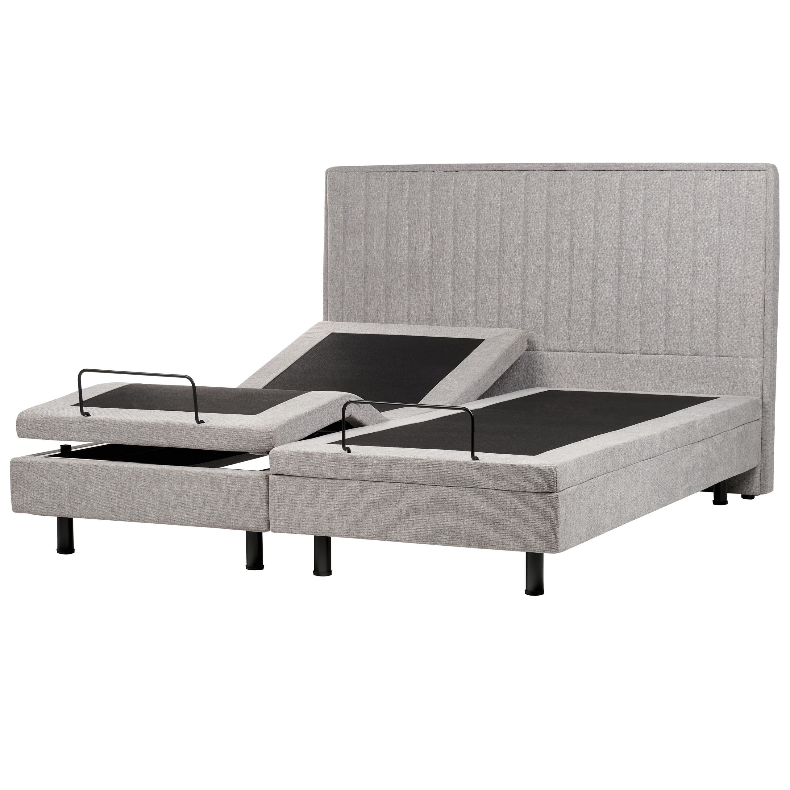 Bed verstelbaar stof grijs 180 x 200 cm DUKE II