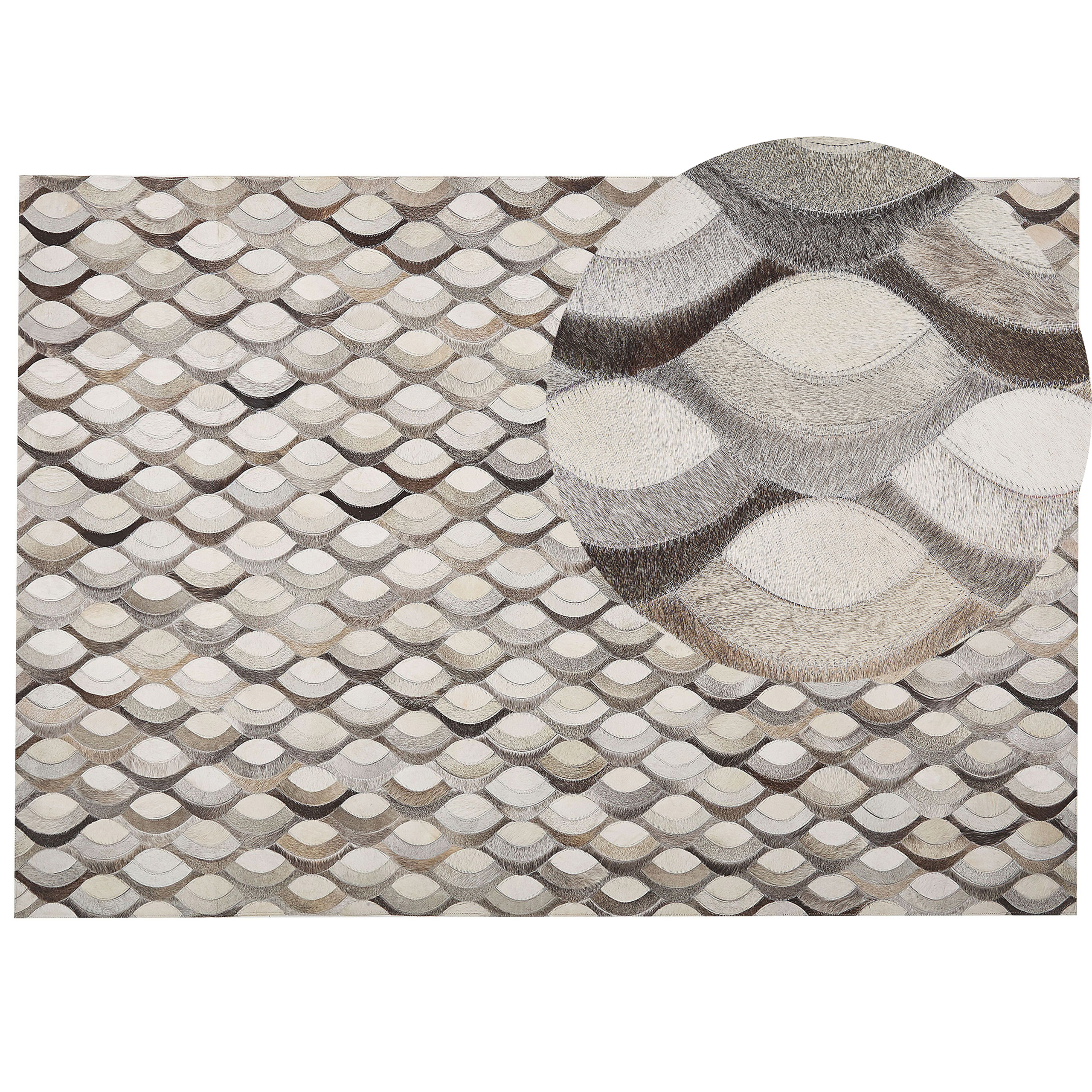 Vloerkleed patchwork bruin/beige 160 x 230 cm KIRCA