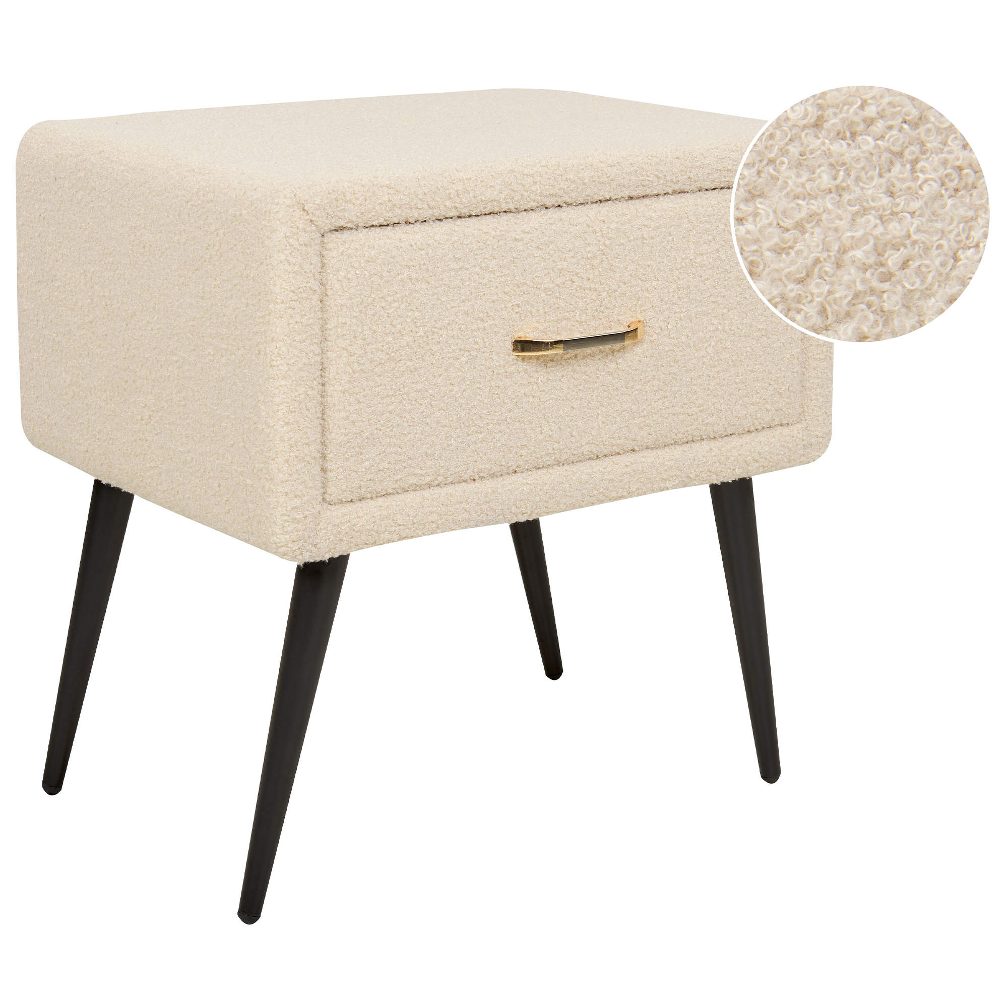 Nachtkastje Bouclé Beige FLAYAT