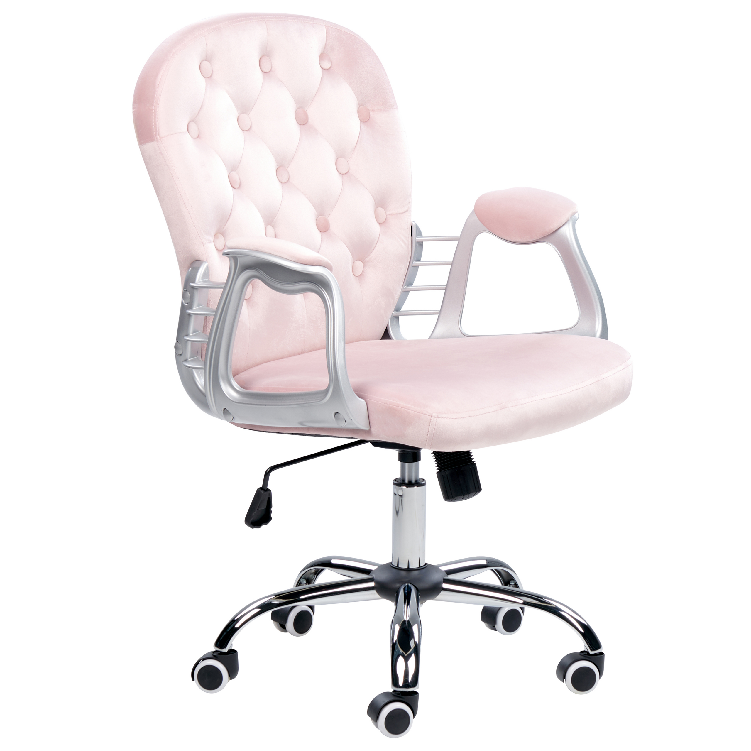 Bureaustoel Fluweel Roze PRINCESS