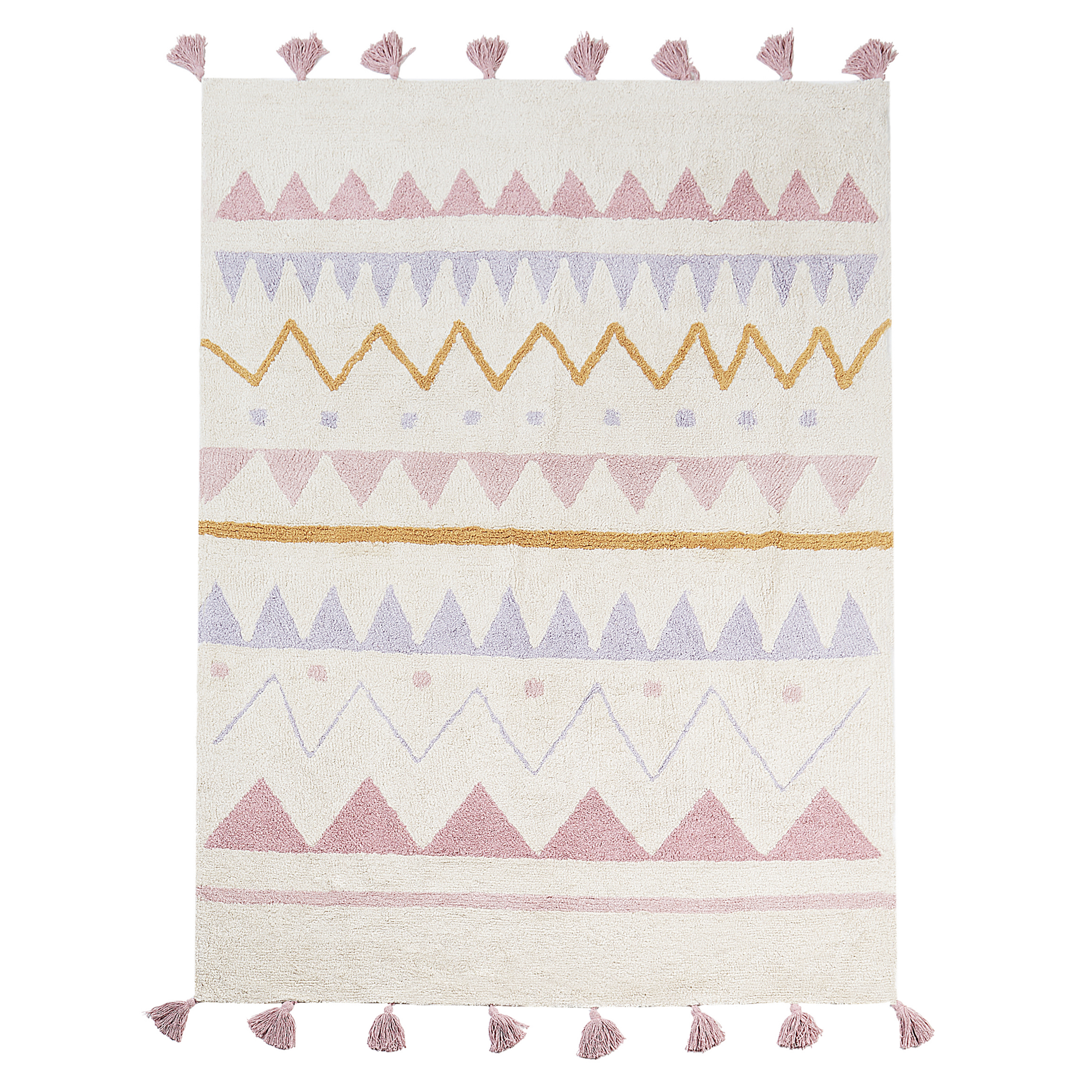 Vloerkleed katoen beige/roze 140 x 200 cm ZAYSAN