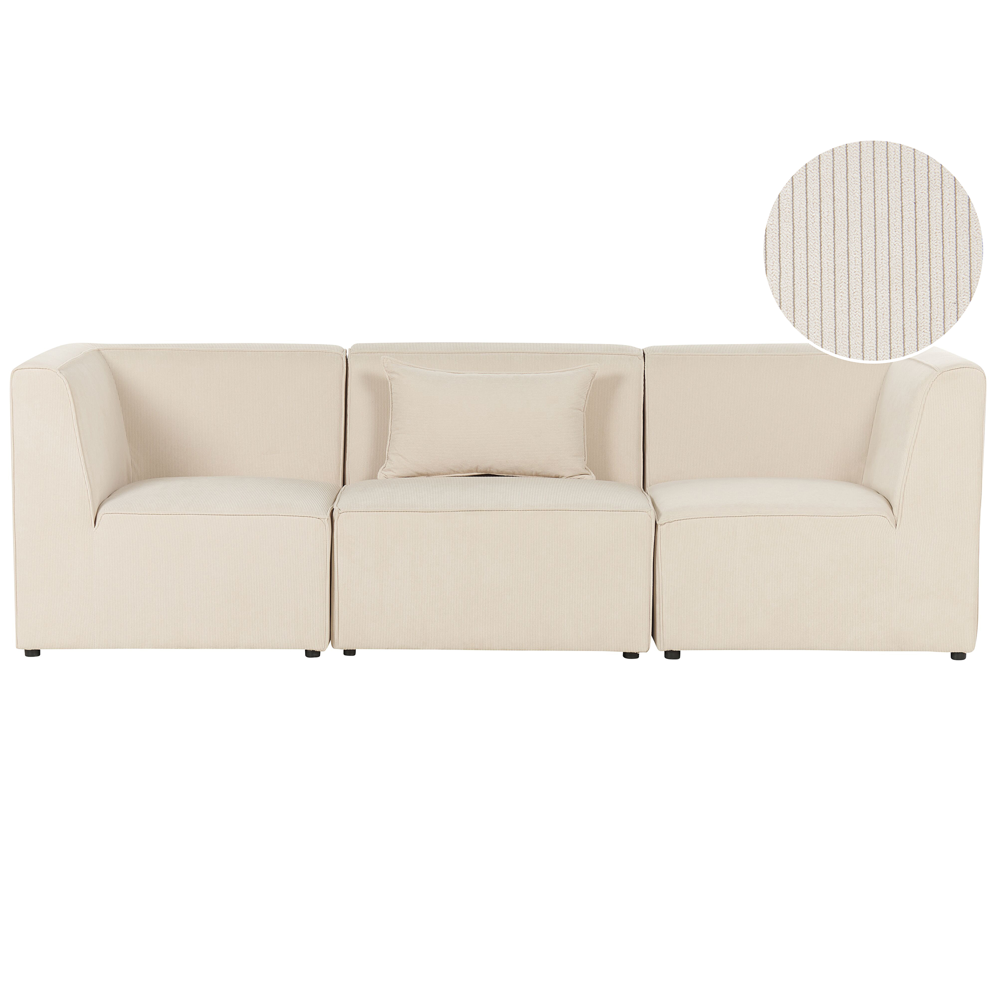 Driezitsbank corduroy beige LEMVIG