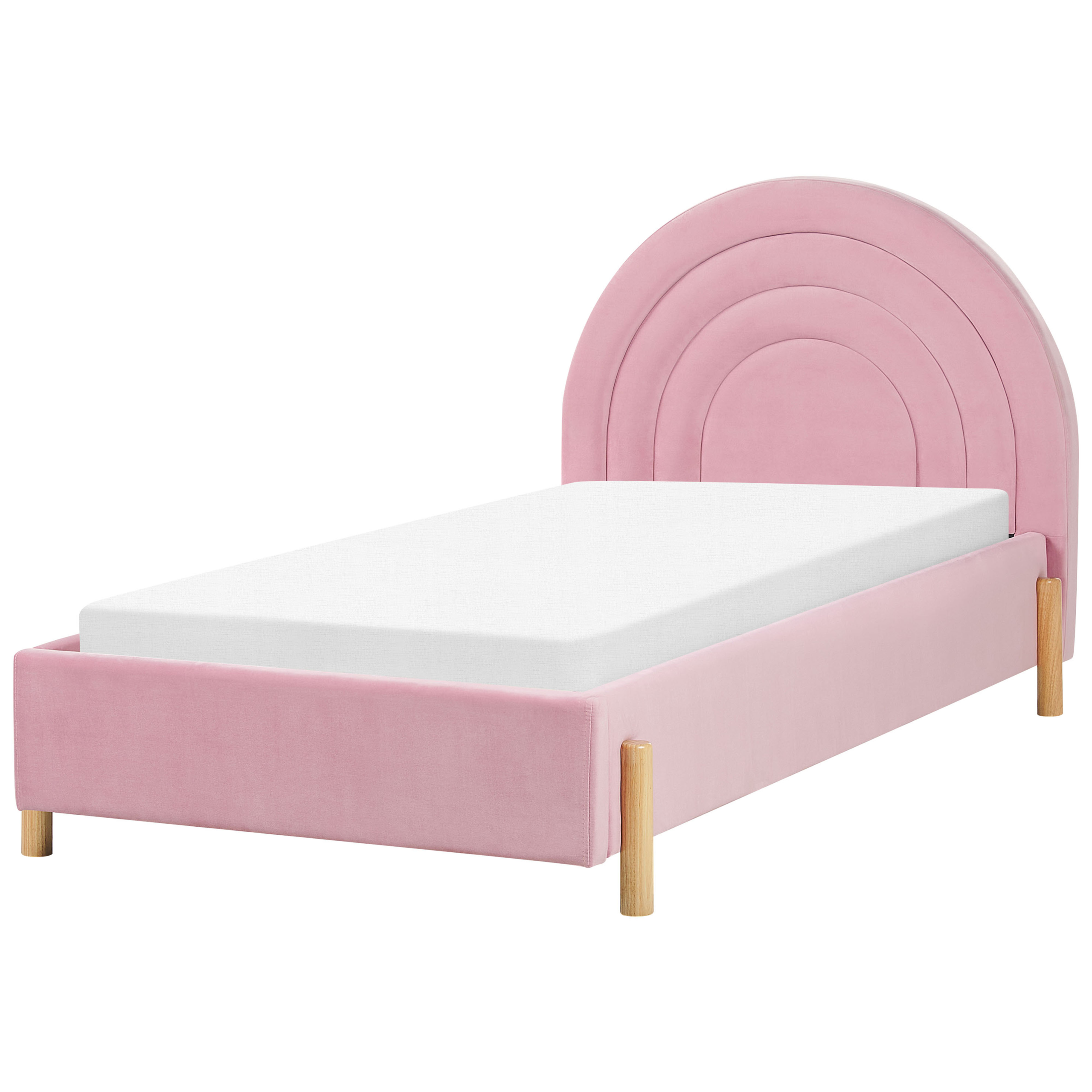 Bed fluweel roze 90 x 200 ANET