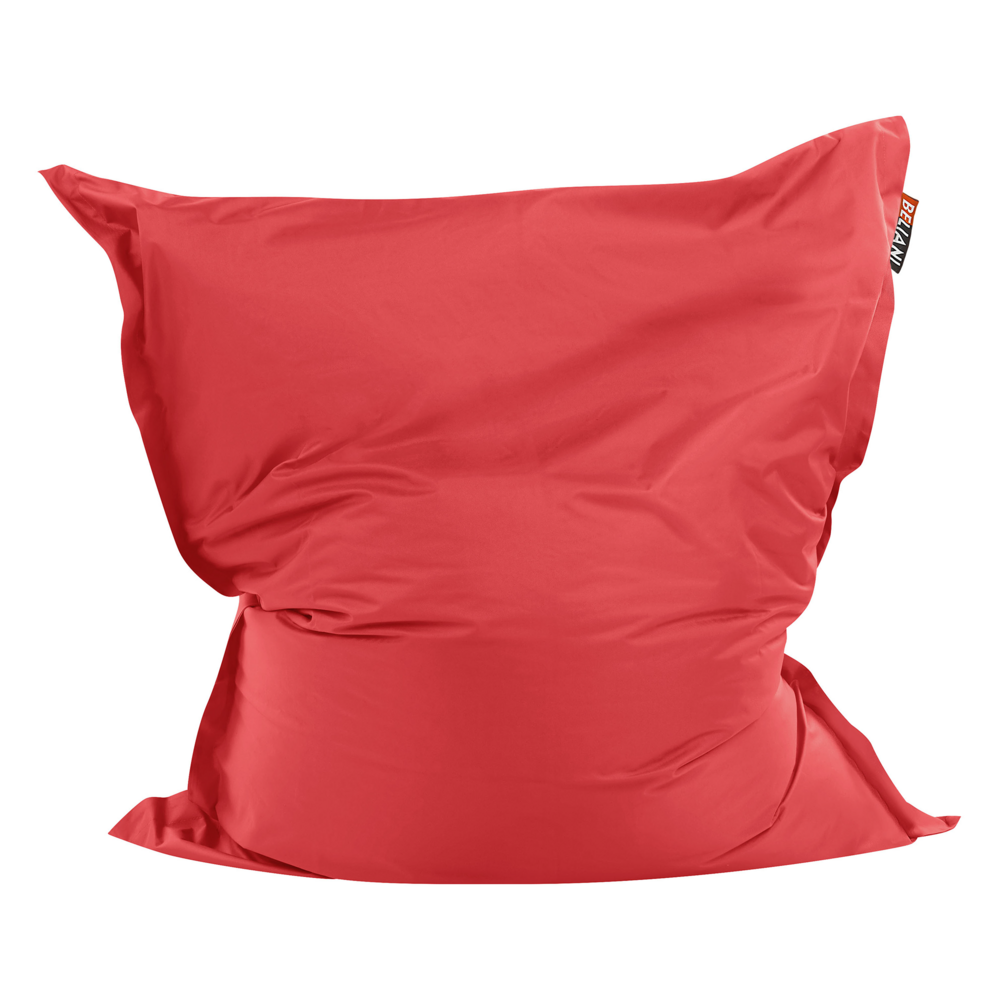 Image of Pouf seduta poltrona Sacco Grande color Rosso con Zip 140 x 180 cm soggiorno stile retrò