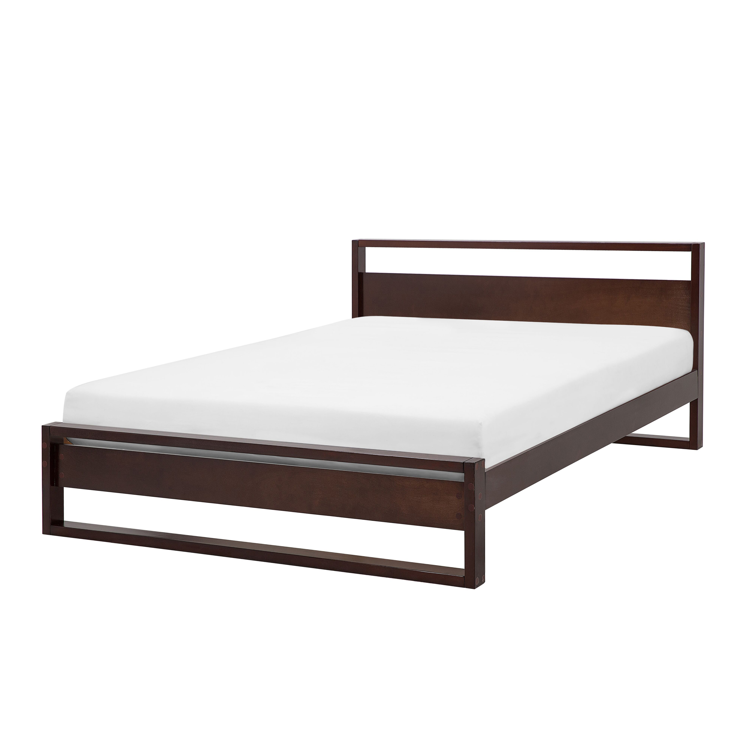 Bed hout donkerbruin 160 x 200 cm GIULIA