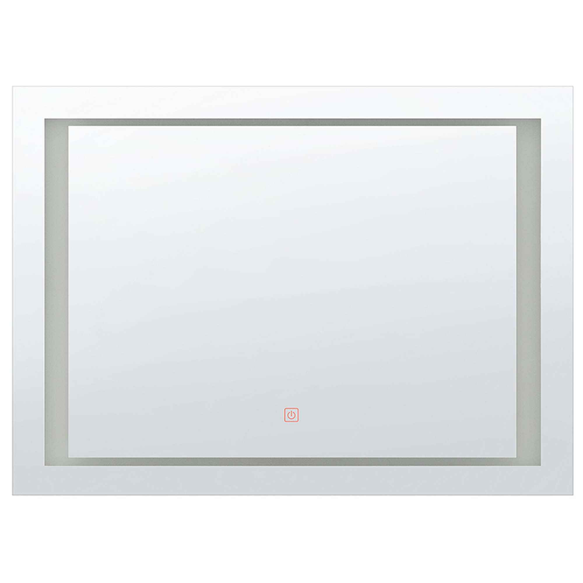 Badkamerspiegel met LED zilver 80 x 60 cm EYRE