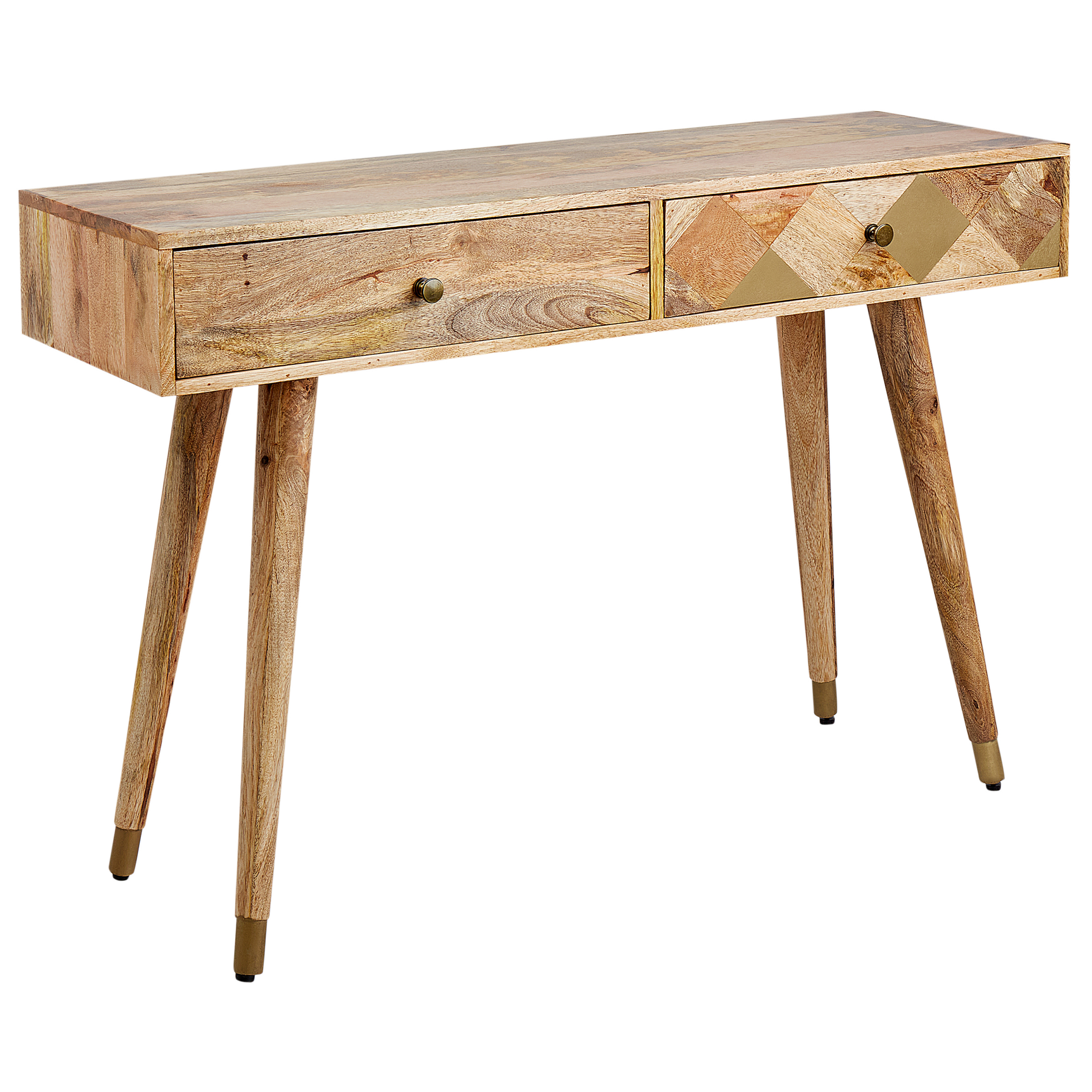 Sidetable met 2 lades lichtbruin GLENTANA