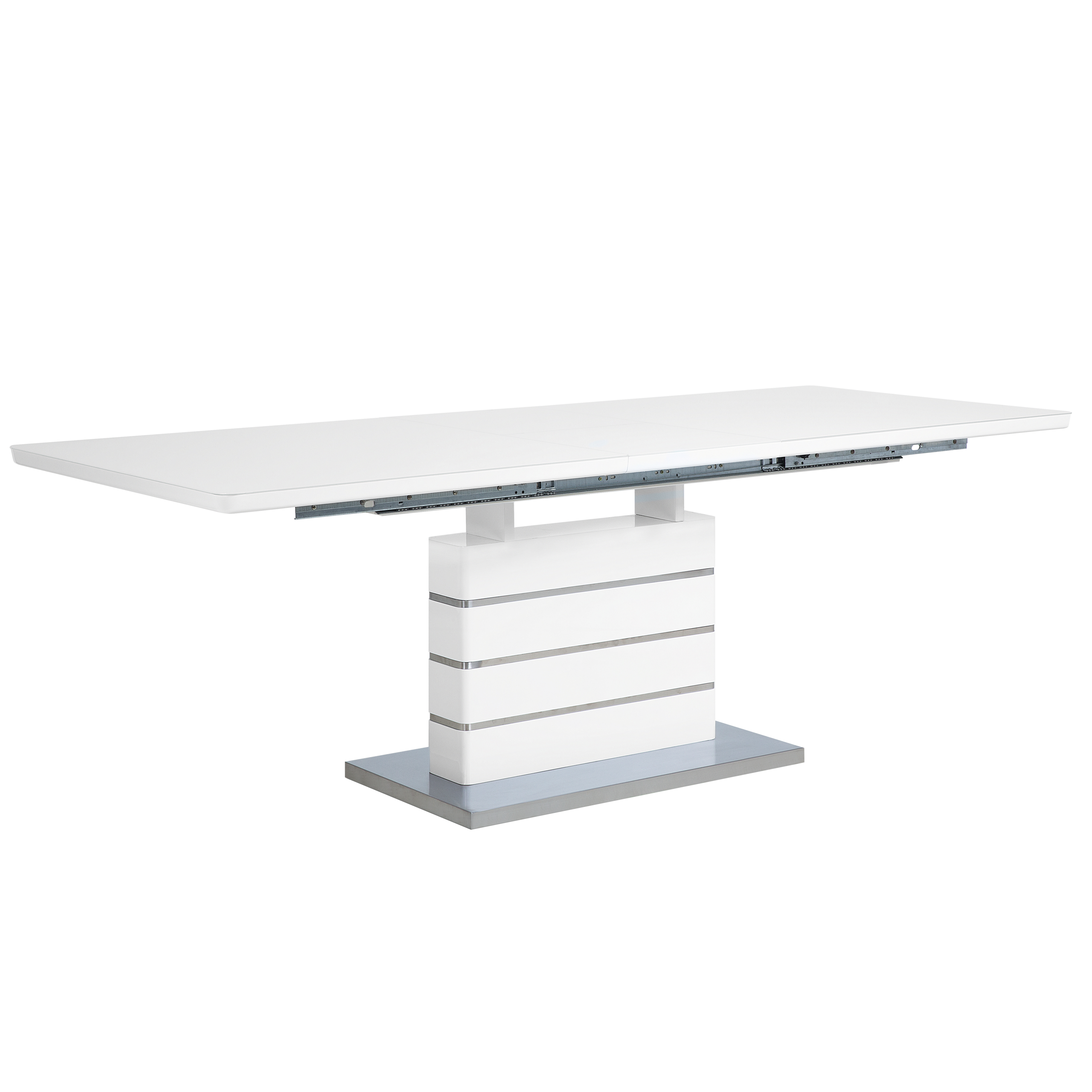 Eettafel uitschuifbaar MDF wit 180 / 220 x 90 cm HAMLER