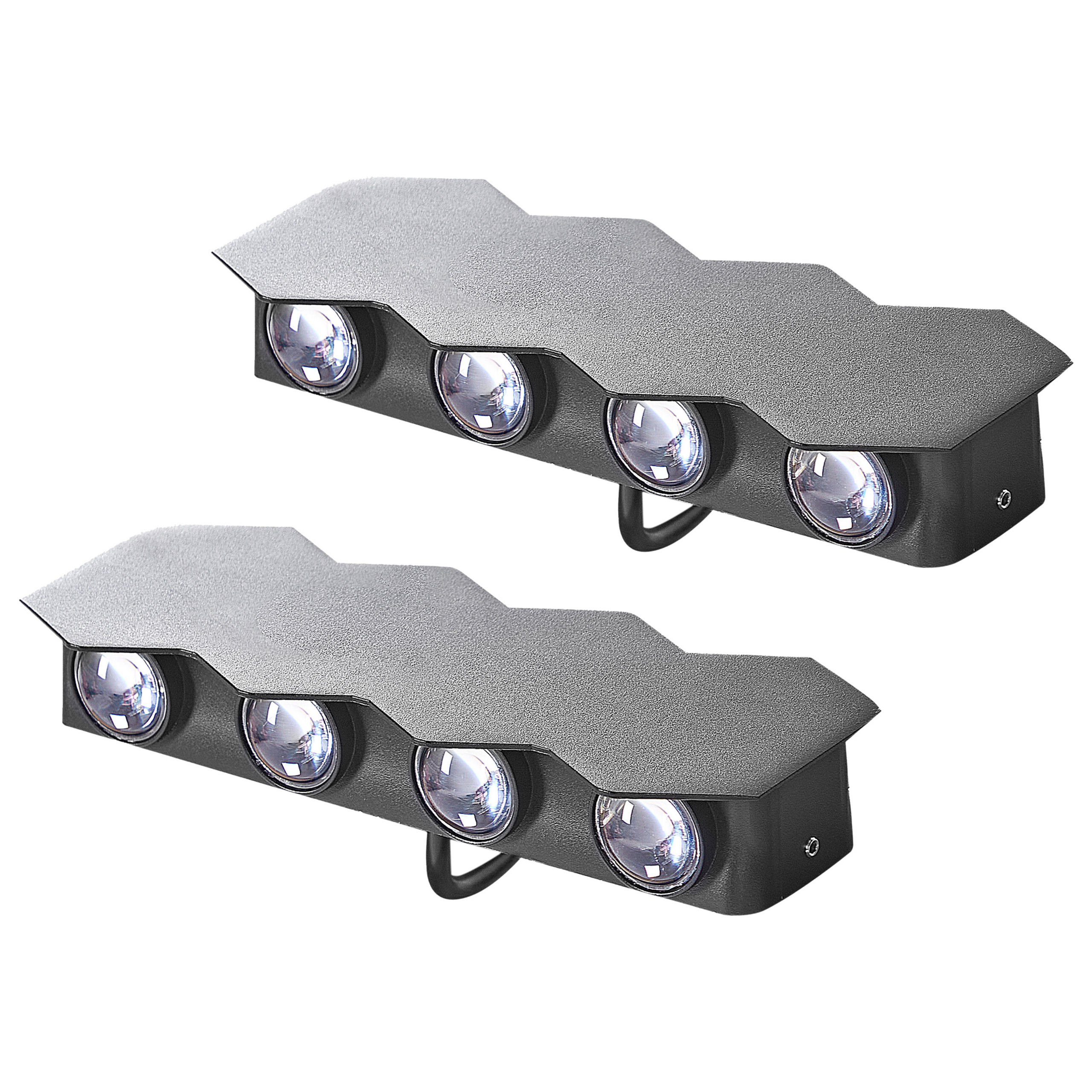 Wandlamp LED set van 2 zwart WELDON