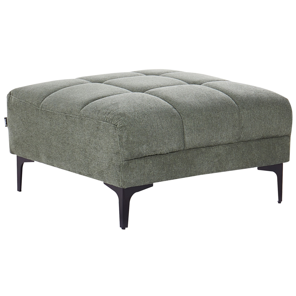 Pouf rettangolare in tessuto imbottito con rivestimento capitonné Verde soggiorno camera da letto