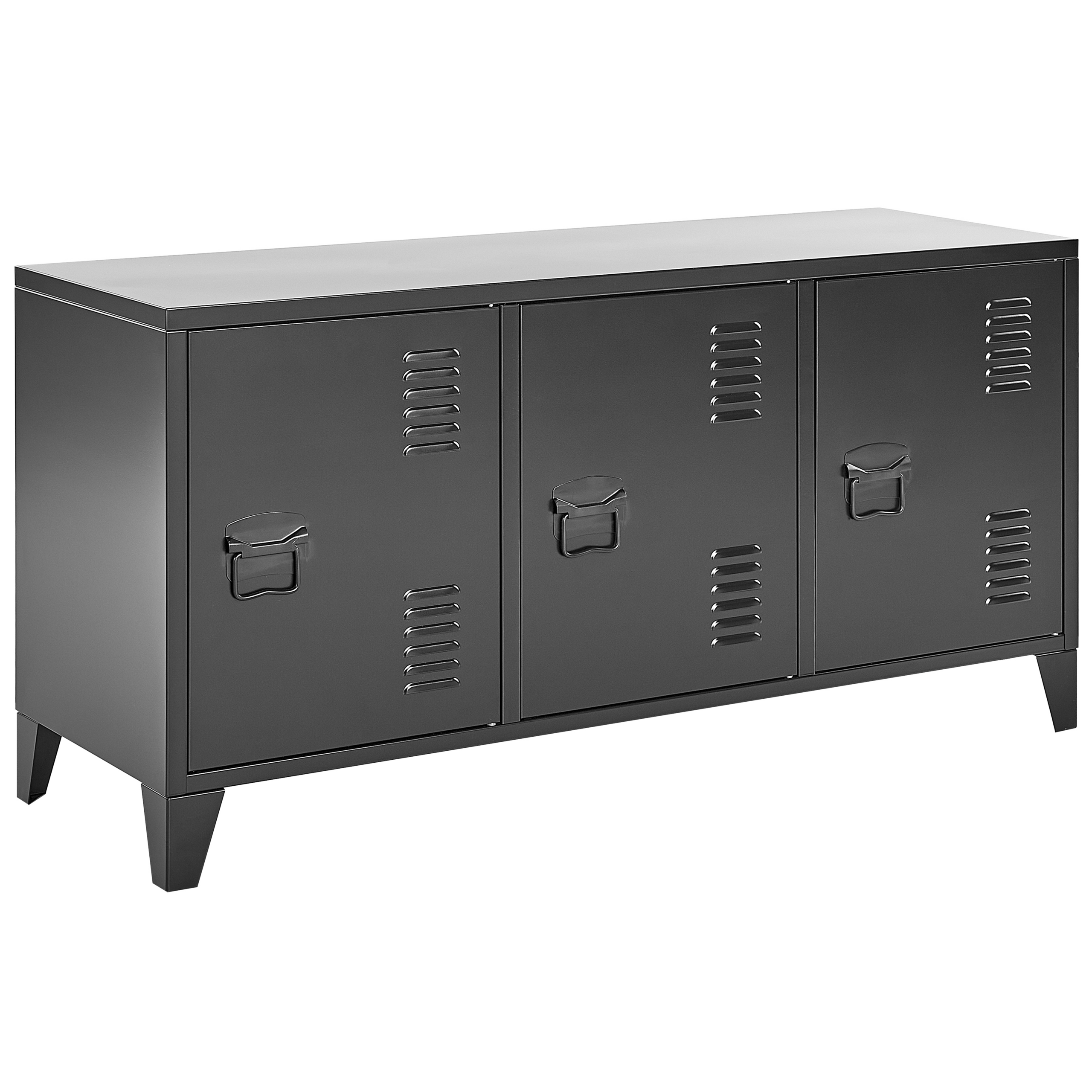 Dressoir 3-deurs staal zwart CARDIFF