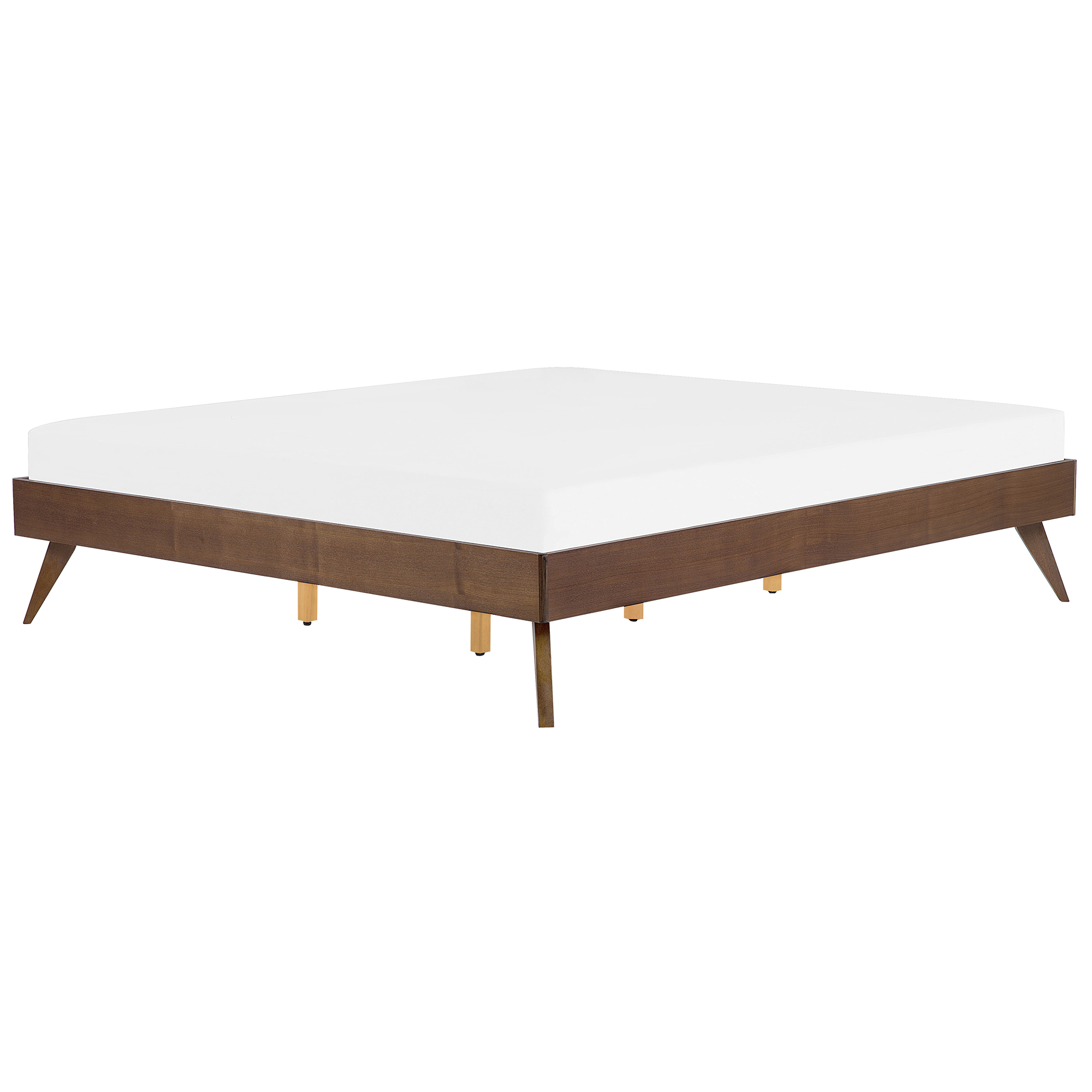 Bed hout donkerbruin 180 x 200 cm BERRIC