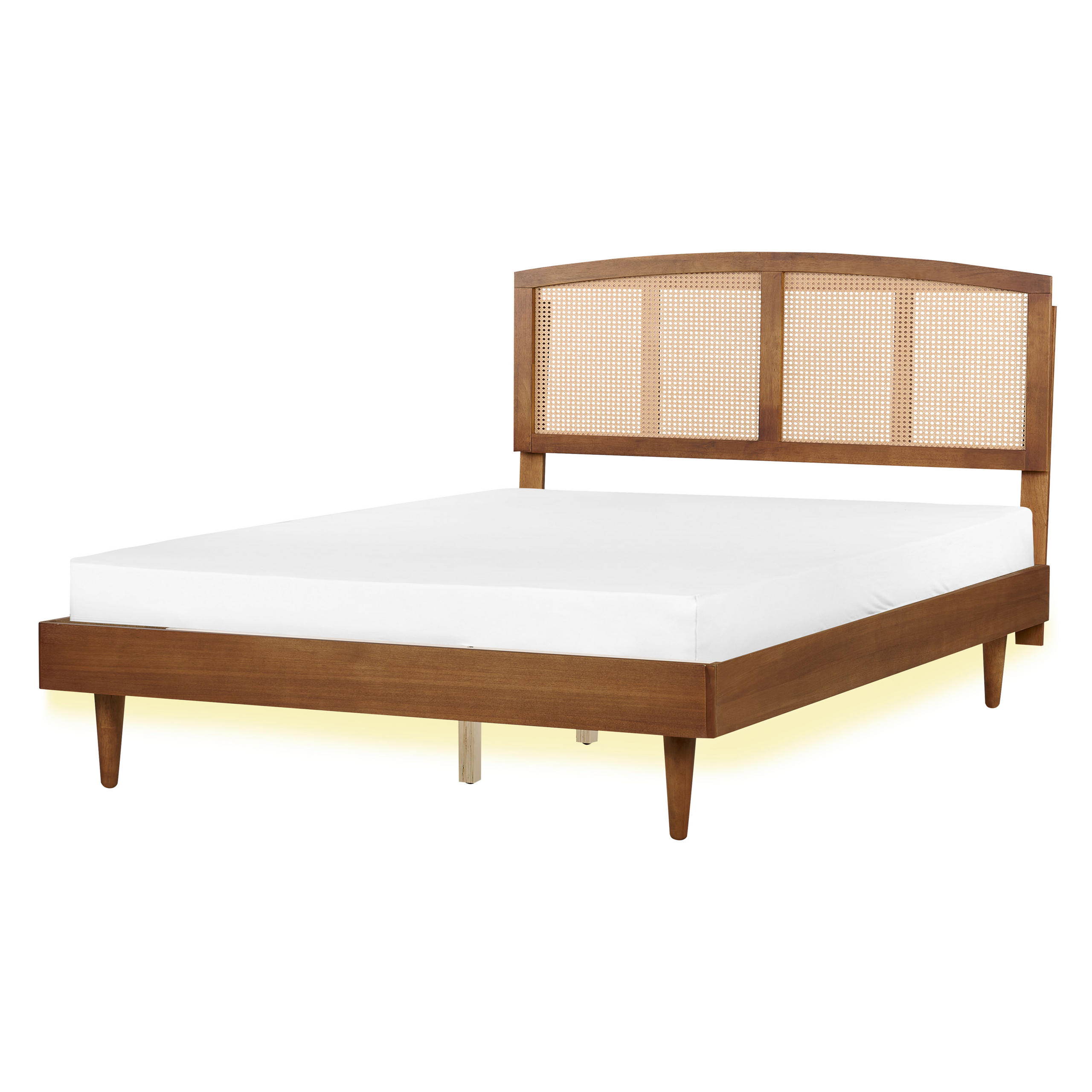 Bed met LED hout lichtbruin 140 x 200 cm VARZY