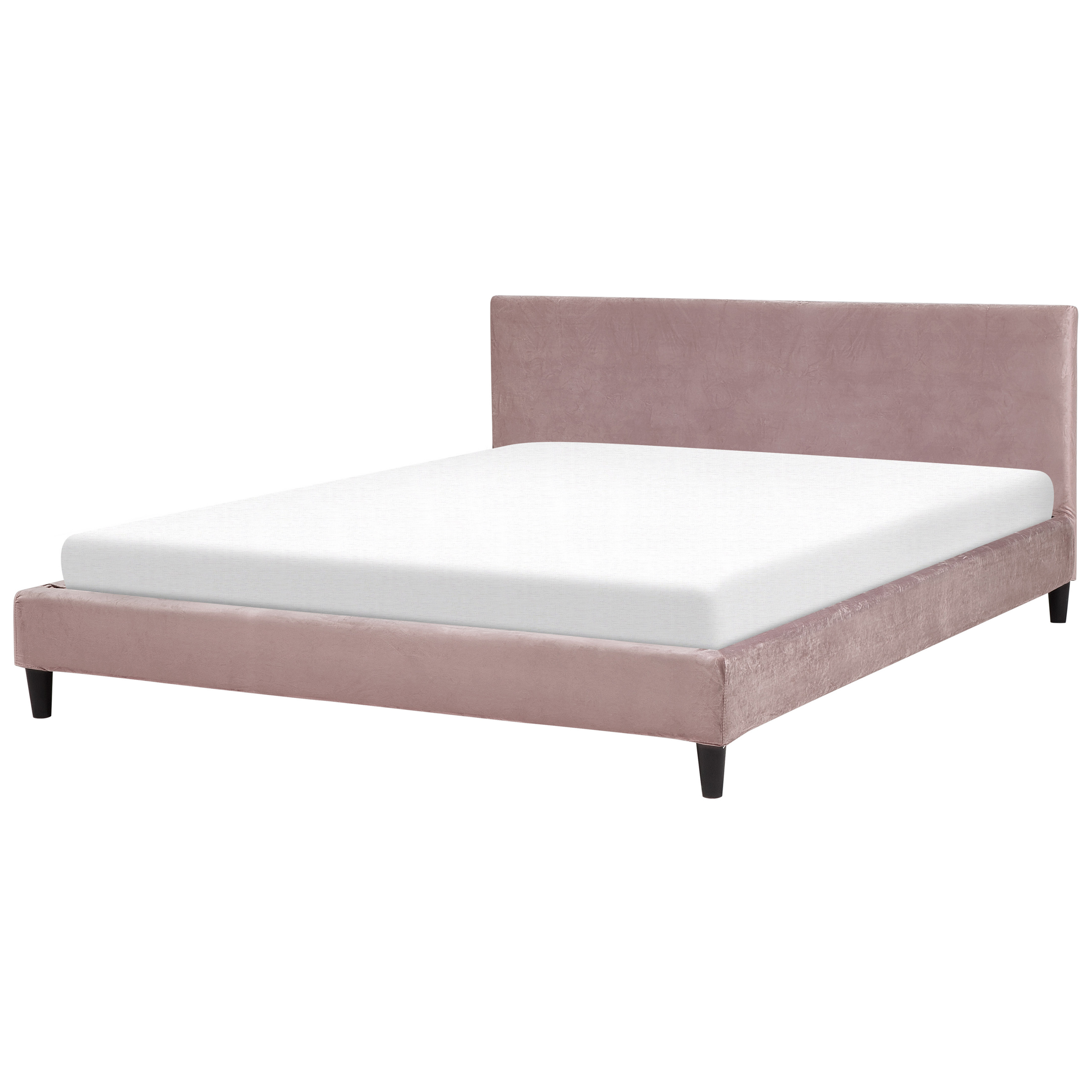 Bed fluweel roze 180 x 200 cm FITOU