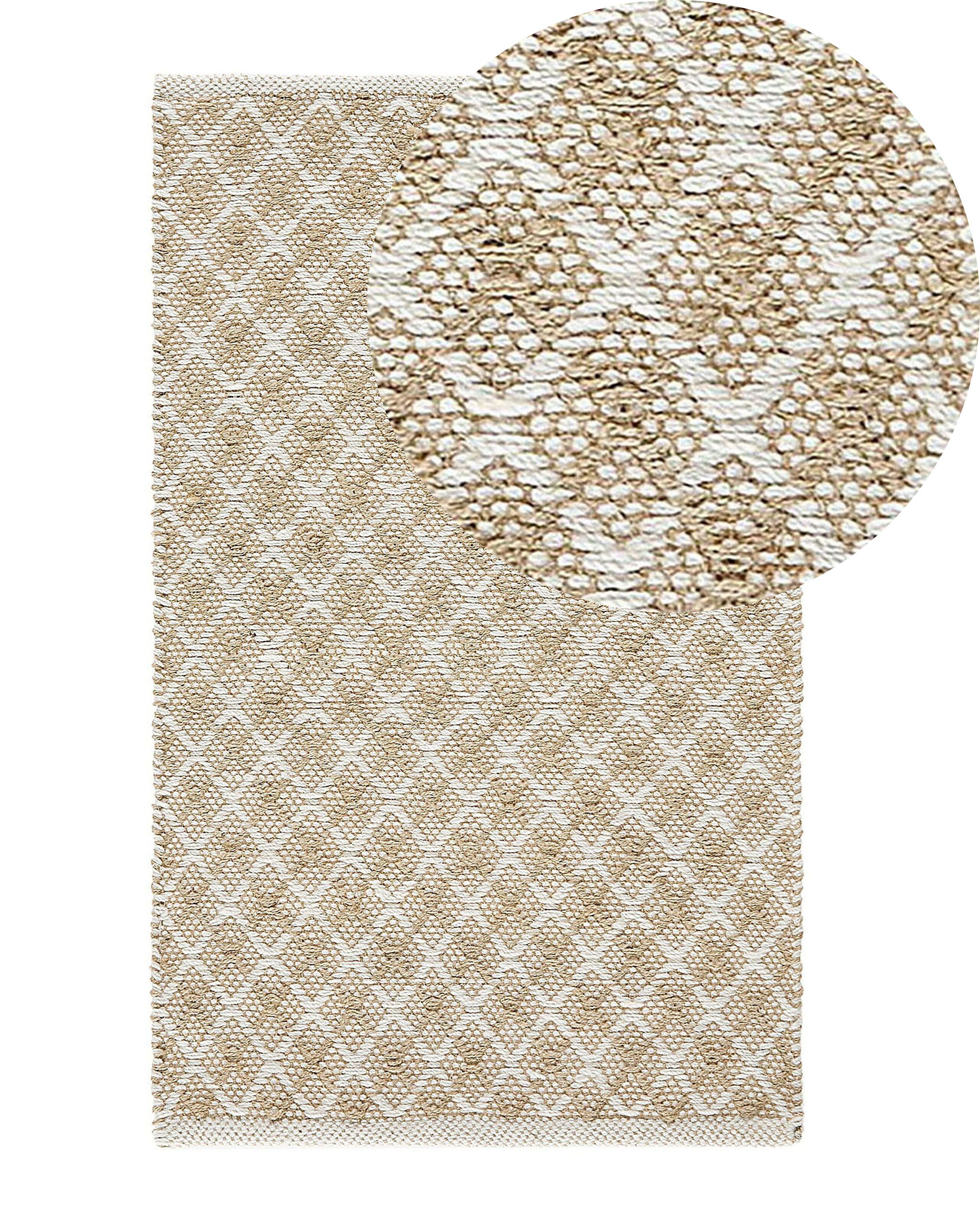 Jute Runner Rug 50 x 80 cm Beige AKBEZ - Picture 1 of 6