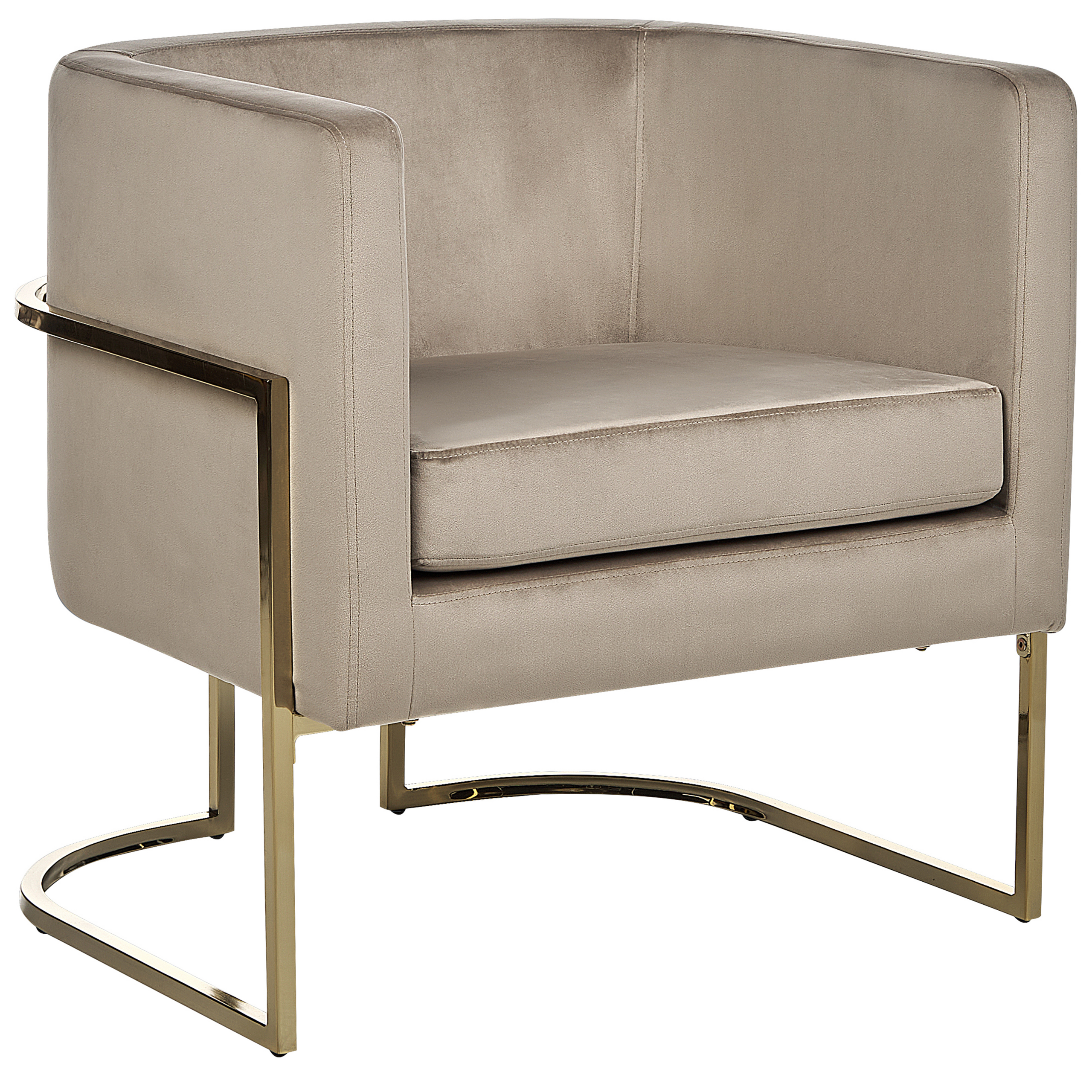 Fauteuil Fluweel Taupe SIRKKA