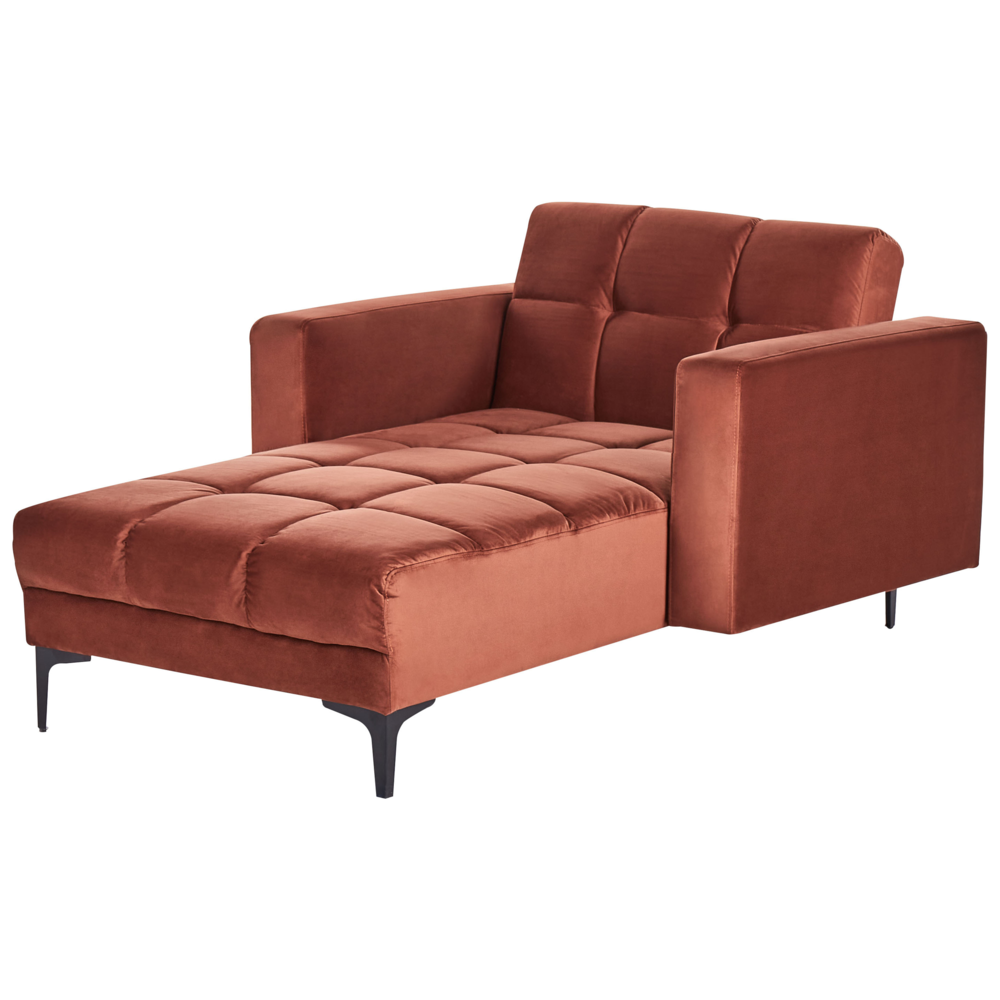 Chaise longue in tessuto beige trapuntato reclinabile con schienale a 3 posizioni stile elegante
