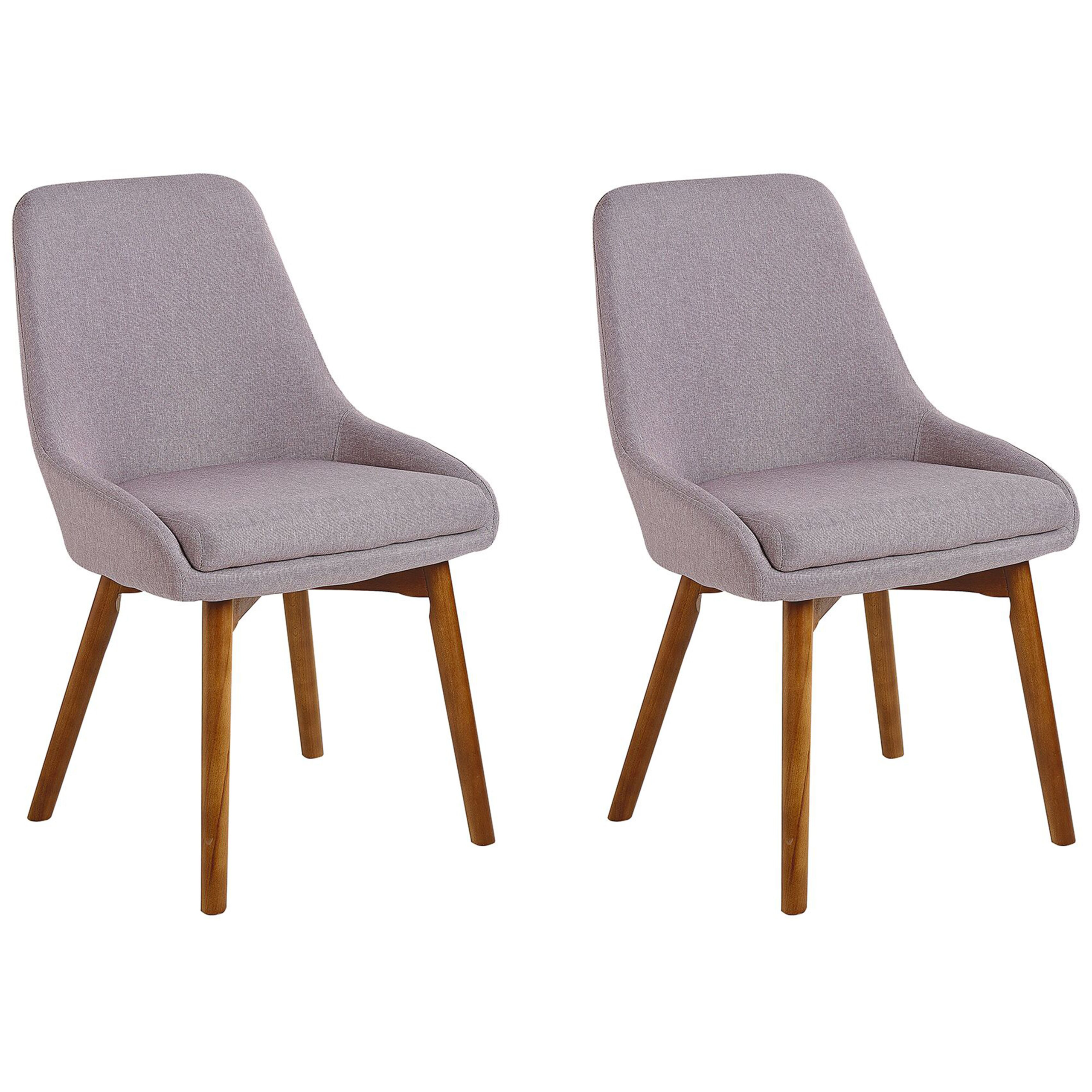 Eetkamerstoel Set van 2 Stof Taupe MELFORT