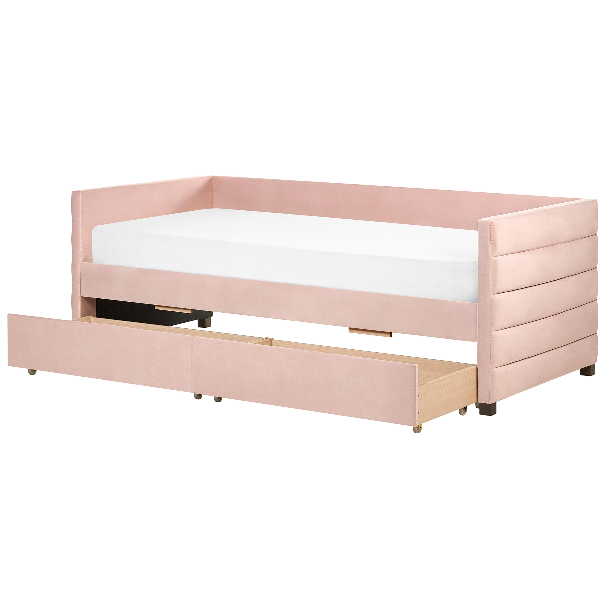 Slaapbank fluweel roze 90 x 200 cm MARRAY