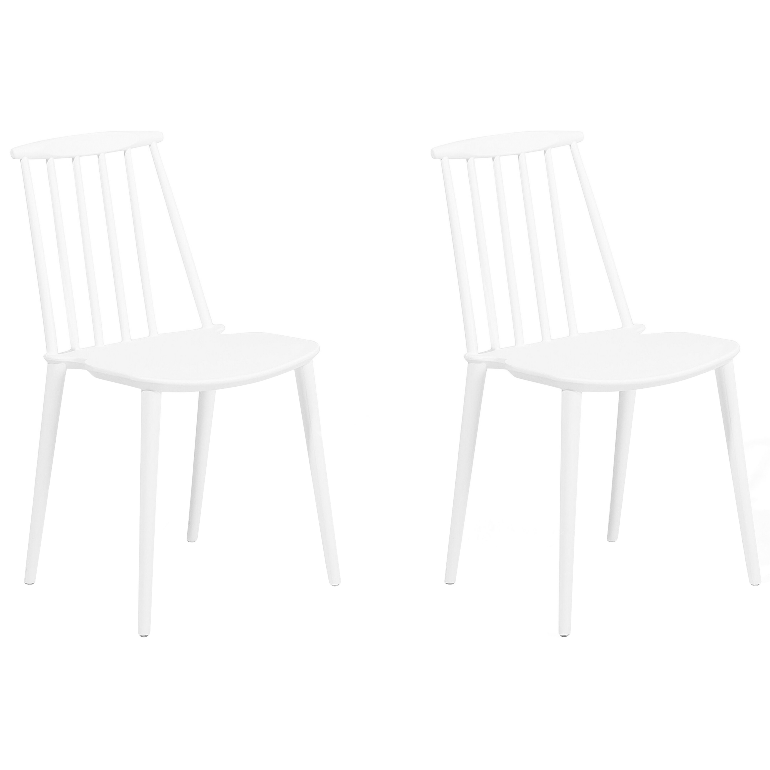 Eetkamerstoel Set van 2 Wit VENTNOR