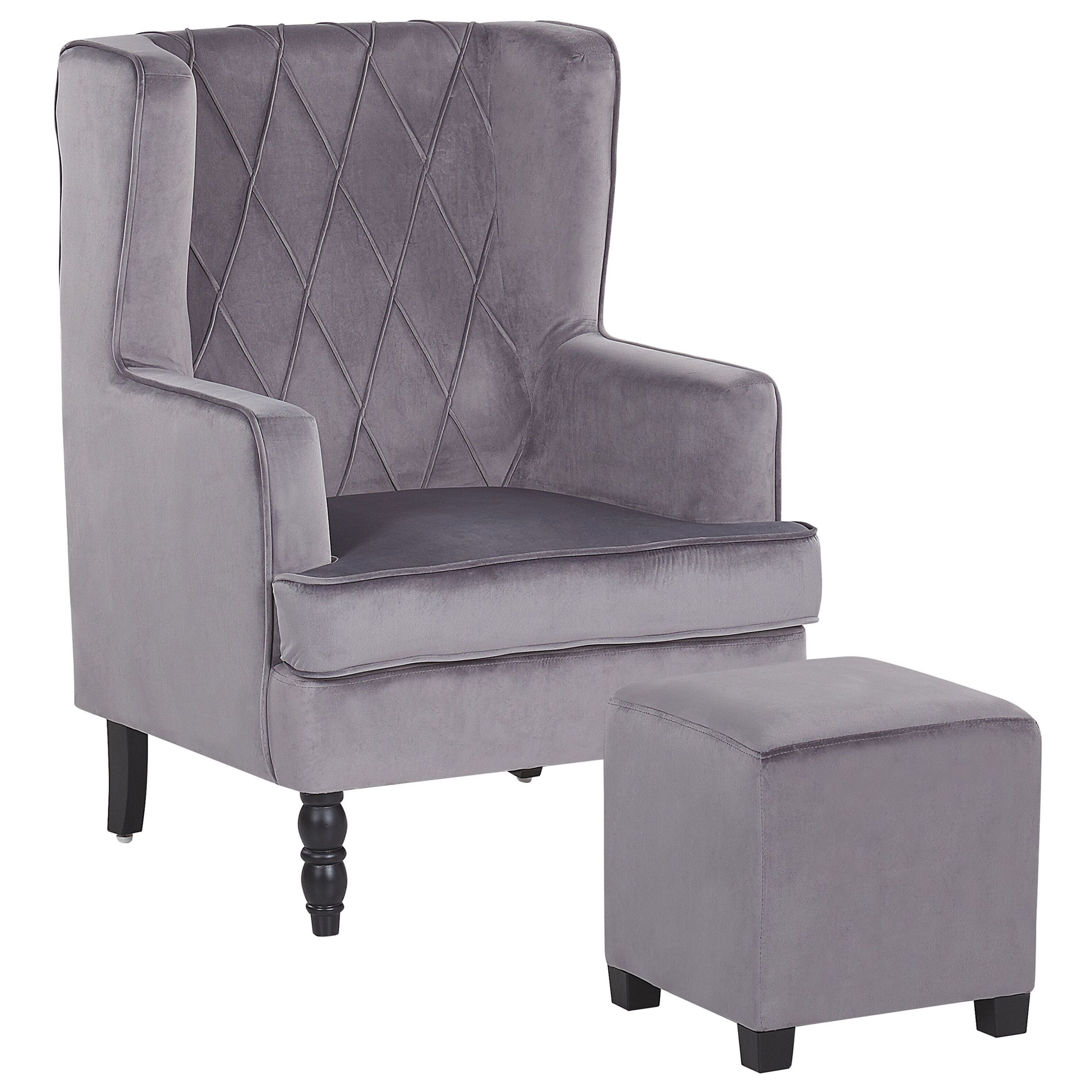 Fauteuil Fluweel Grijs SANDSET