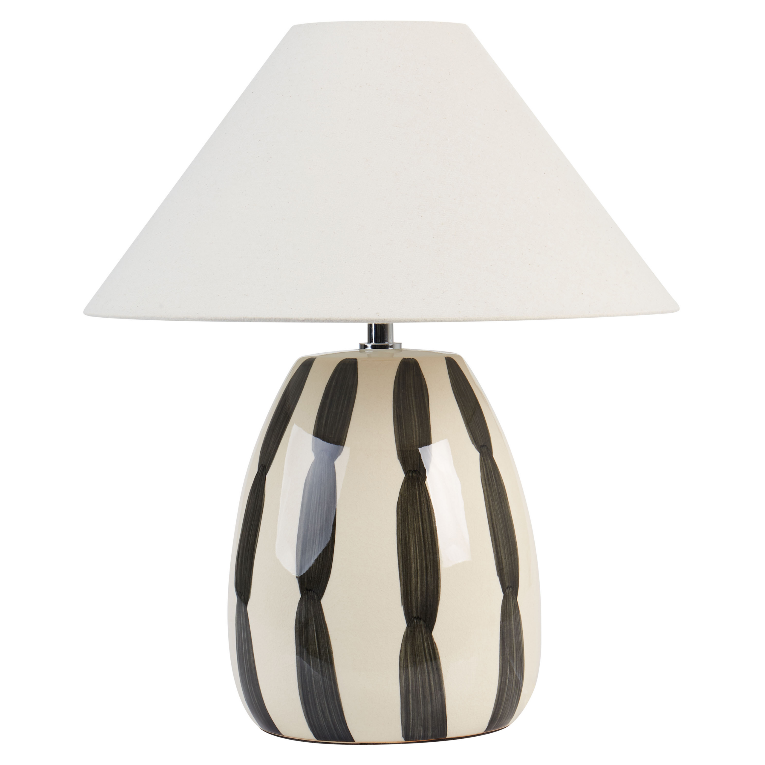 Tafellamp keramiek beige/zwart LUCHETTI