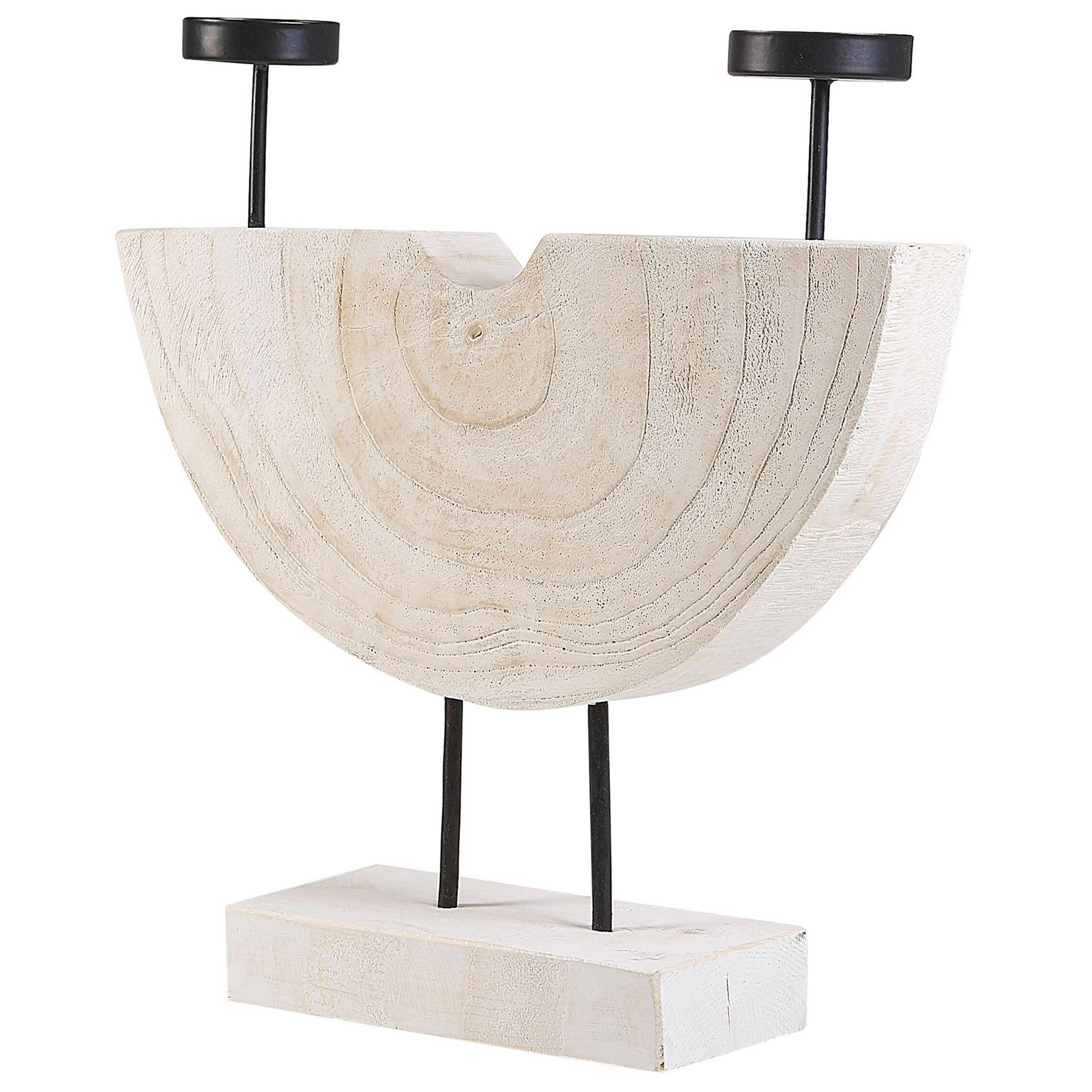 Kandelaar hout wit APANGO