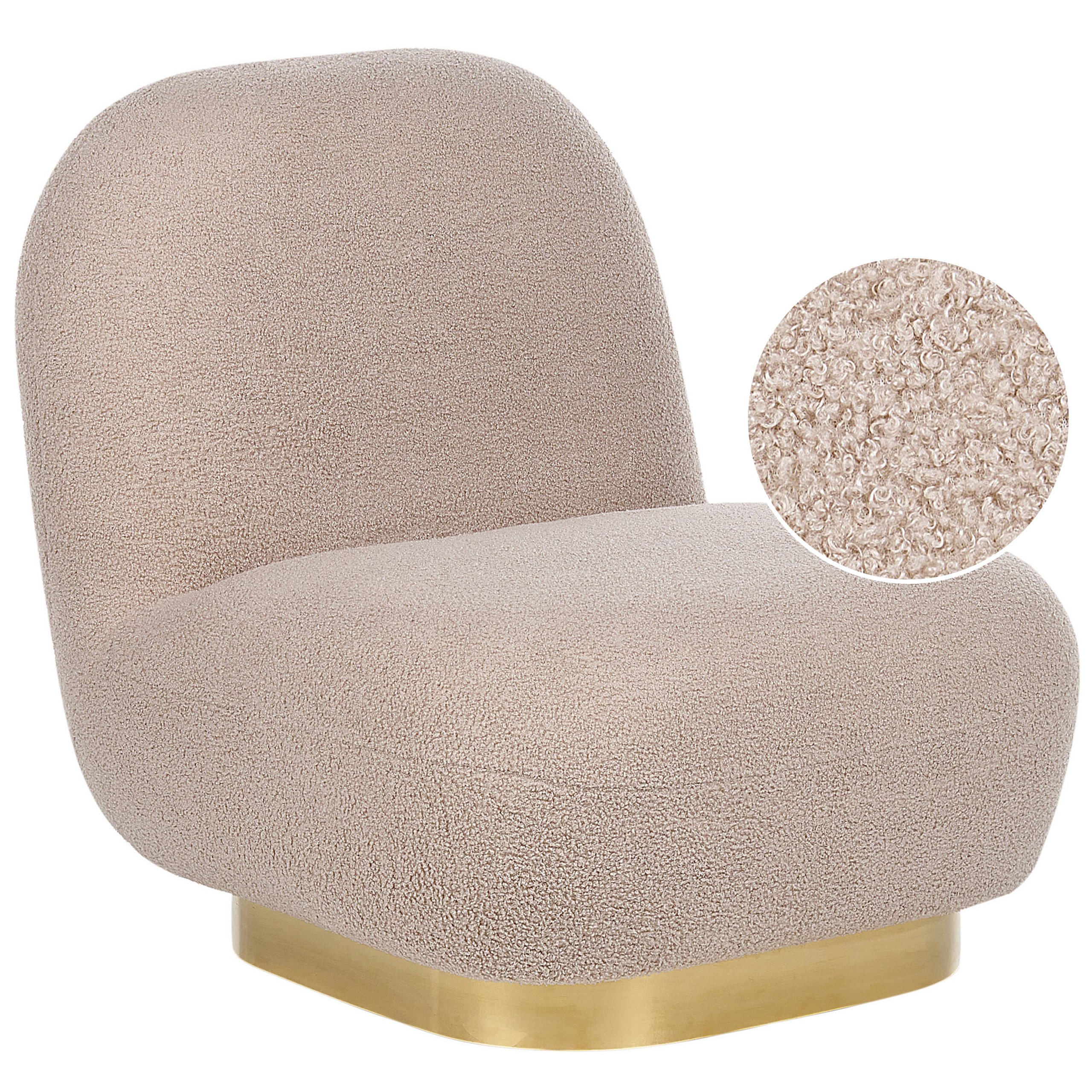 Fauteuil Bouclé Beige LOVIISA