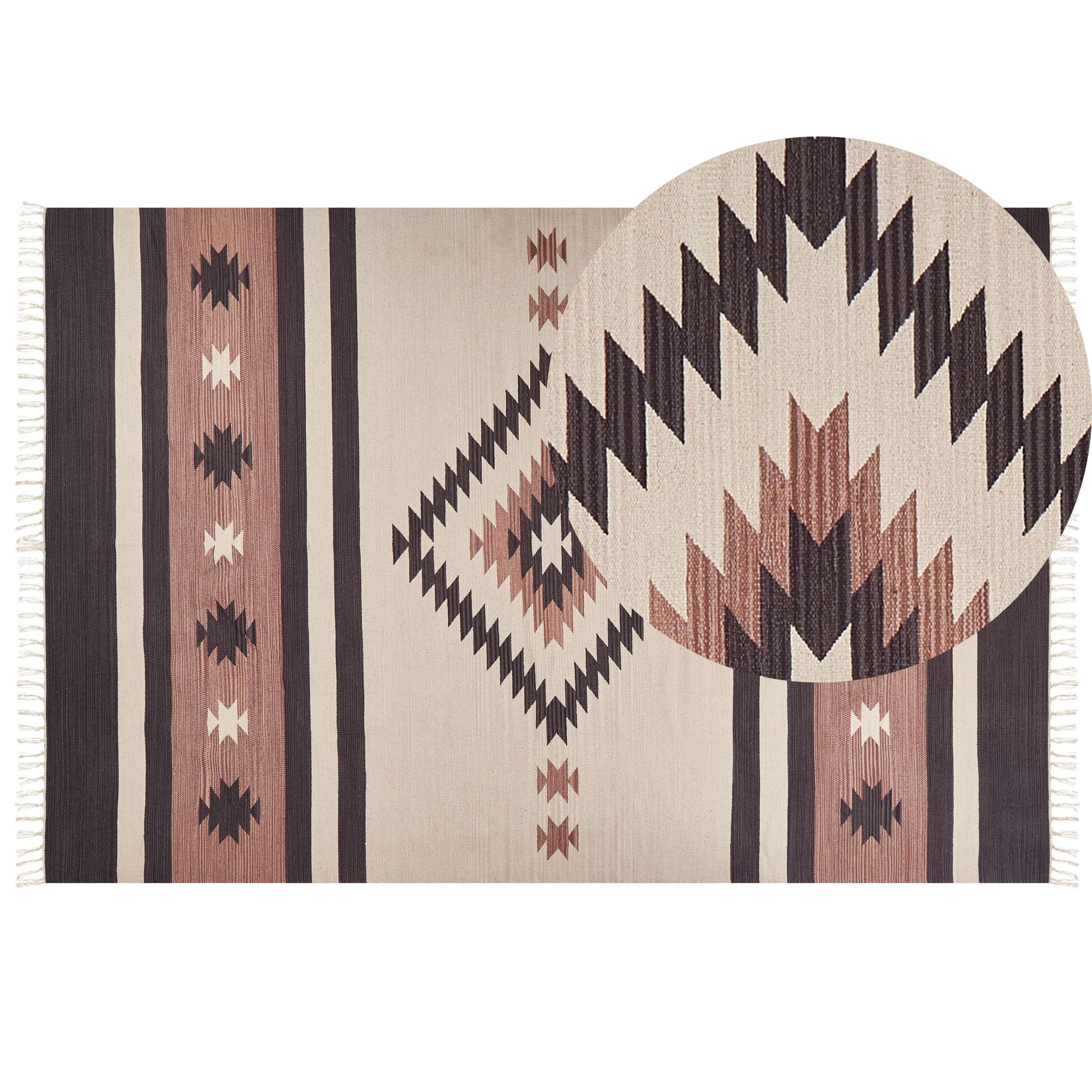 Vloerkleed kelim beige/bruin 200 x 300 cm ARAGATS