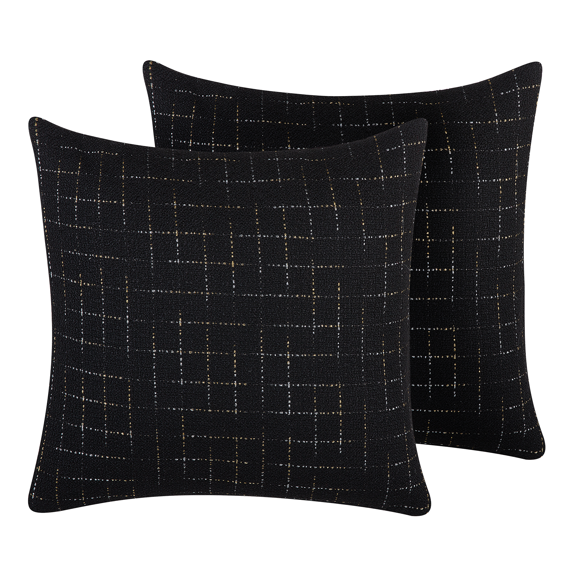 Set van 2 kussens Zwart BELLFLOWER 45 x 45 cm