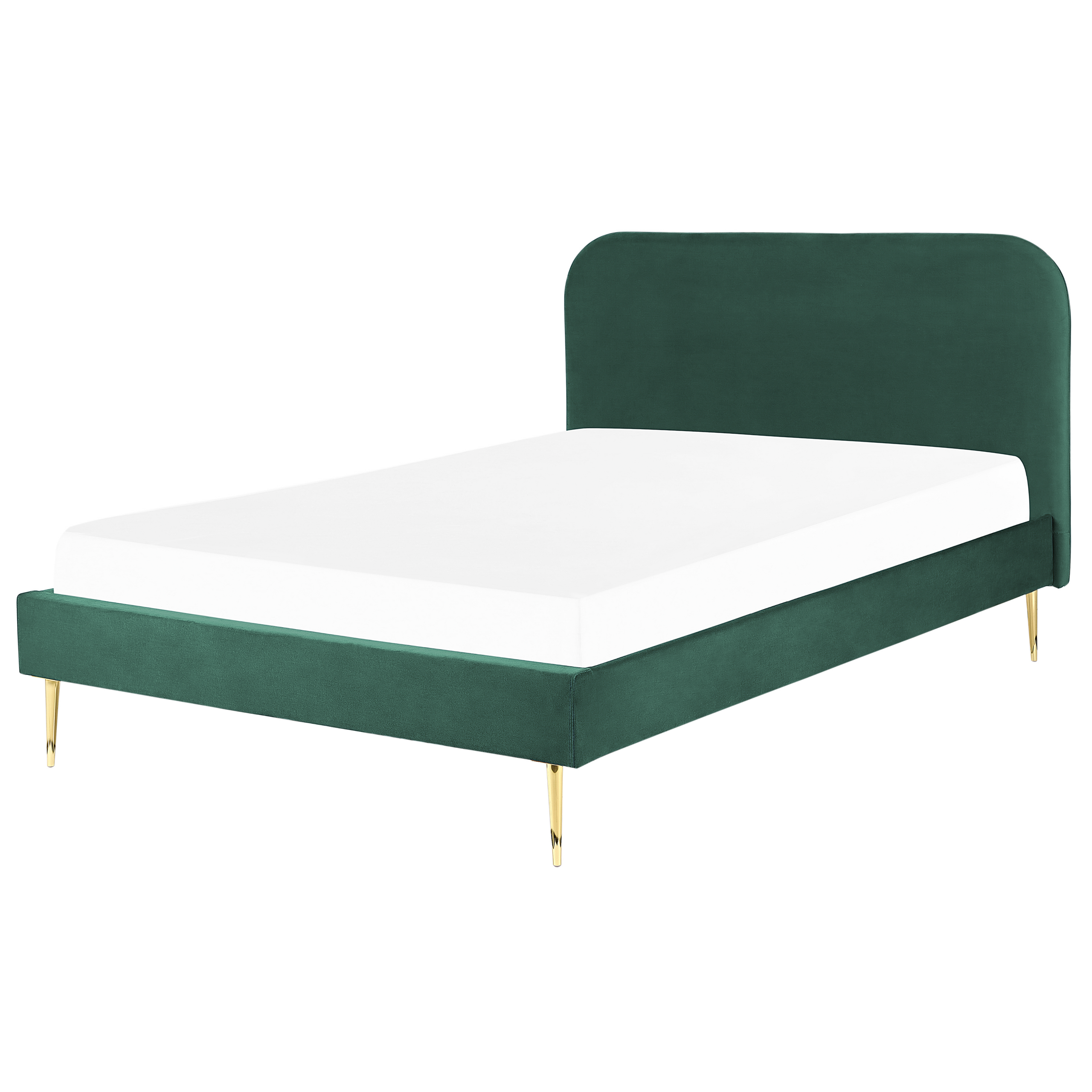 Bed fluweel groen 140 x 200 cm FLAYAT