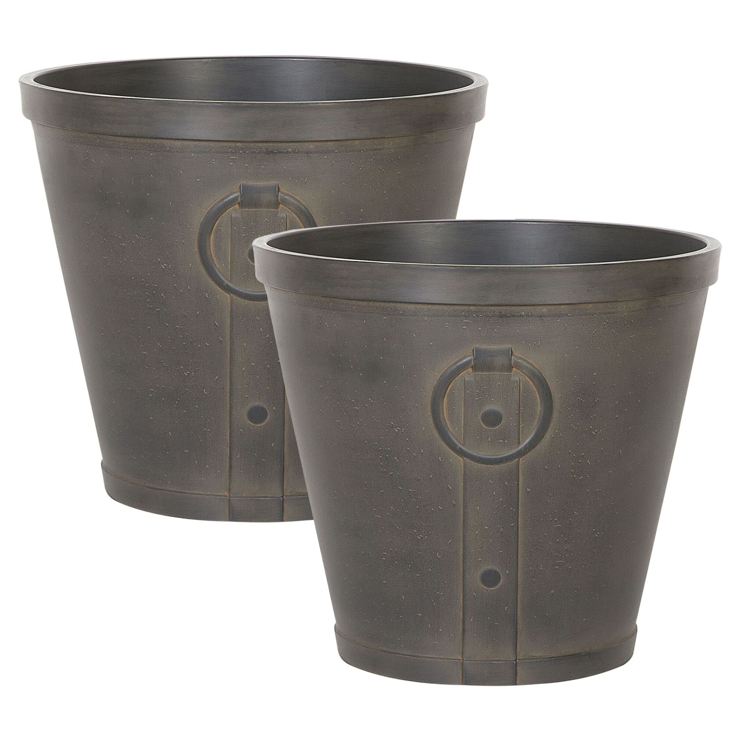 Bloempot set van 2 bruin ⌀ 41 cm VARI