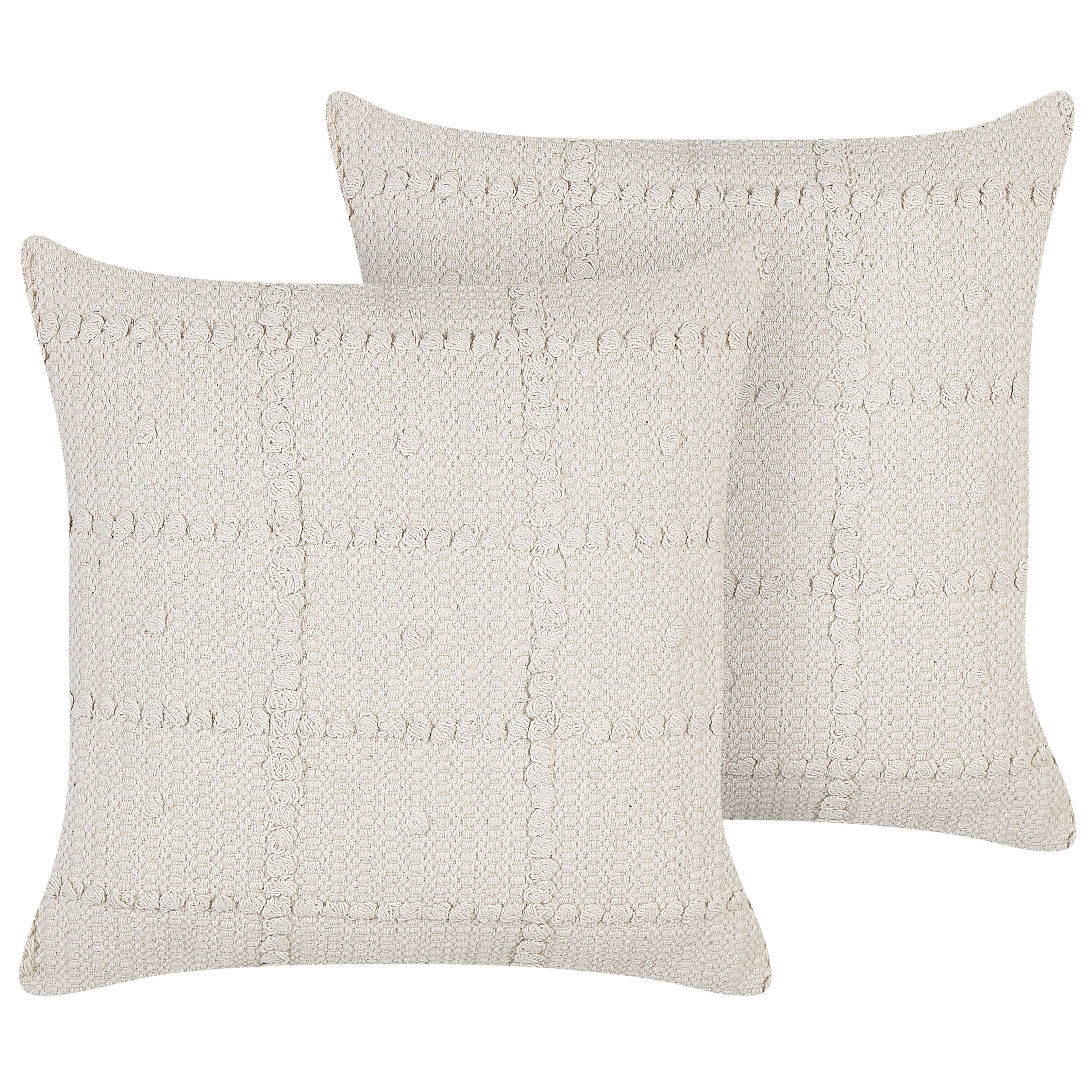 Set van 2 kussens Katoen Beige IXORA 45 x 45 cm