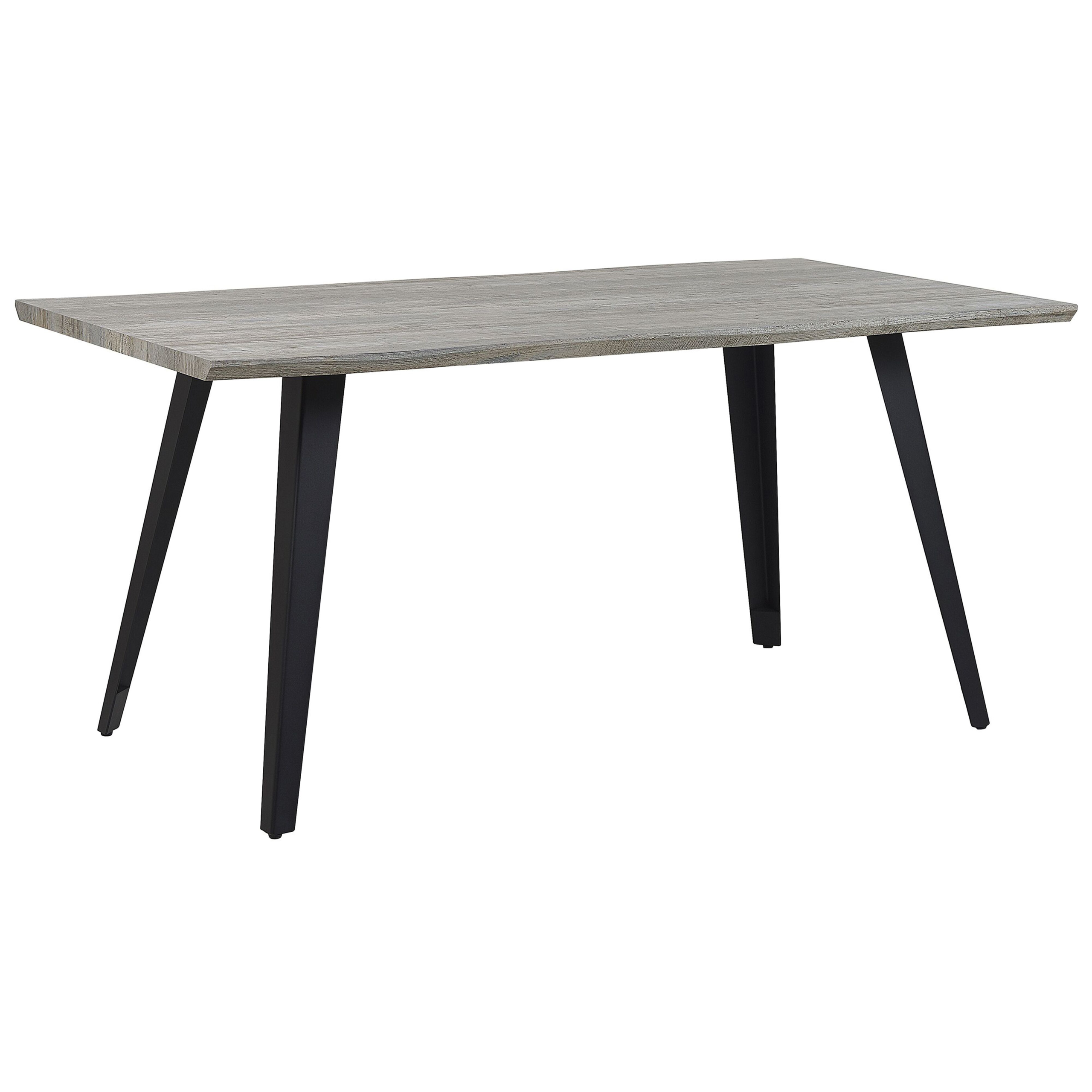 Eettafel MDF grijs/zwart 160 x 90 cm WITNEY
