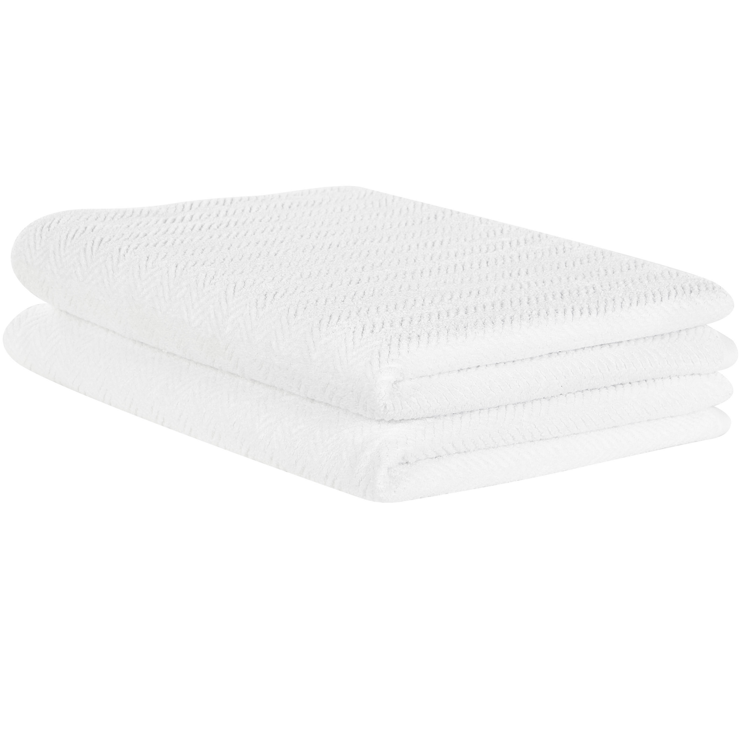 Handdoek set van 2 katoen wit MITIARO