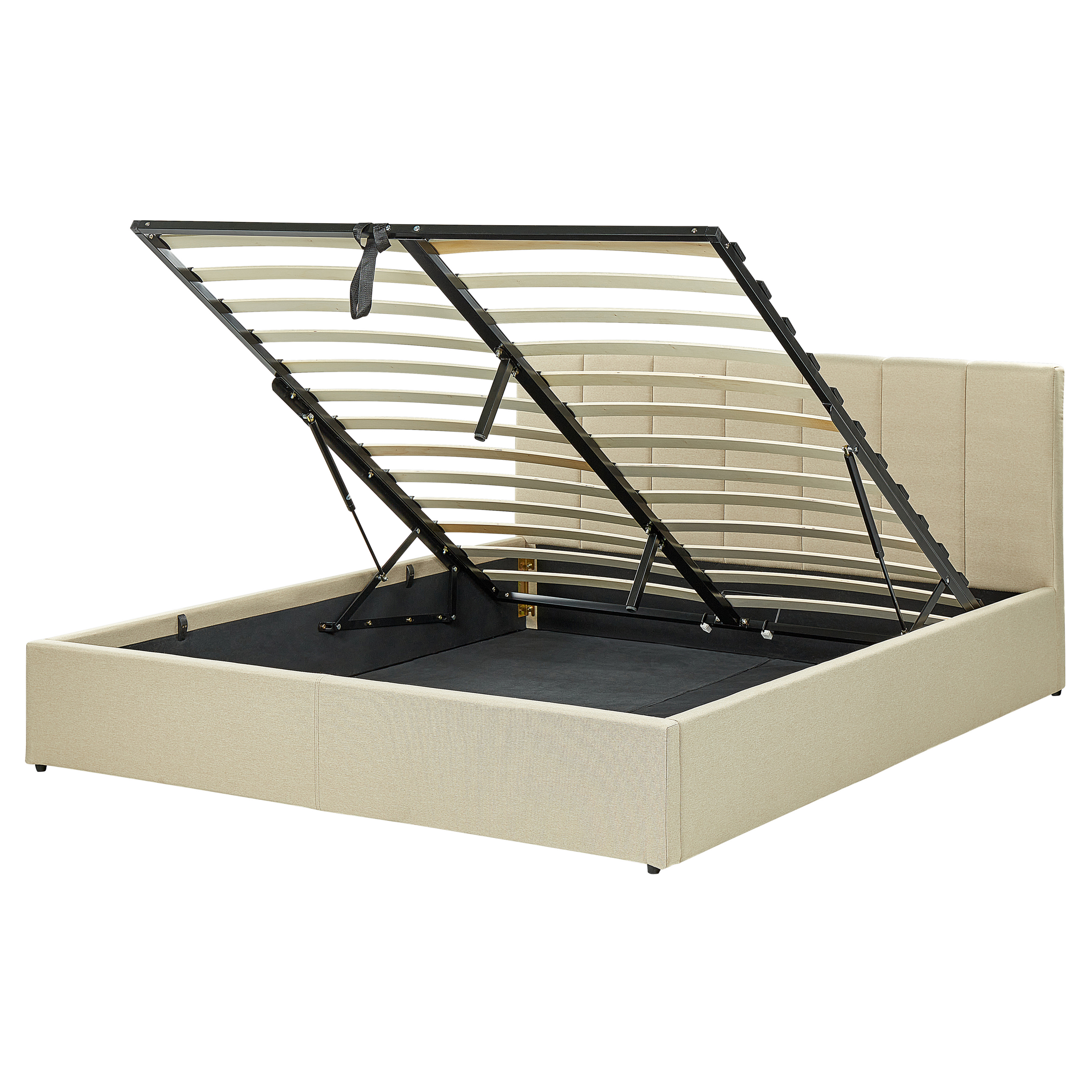 Bed stof beige 160 x 200 cm DREUX