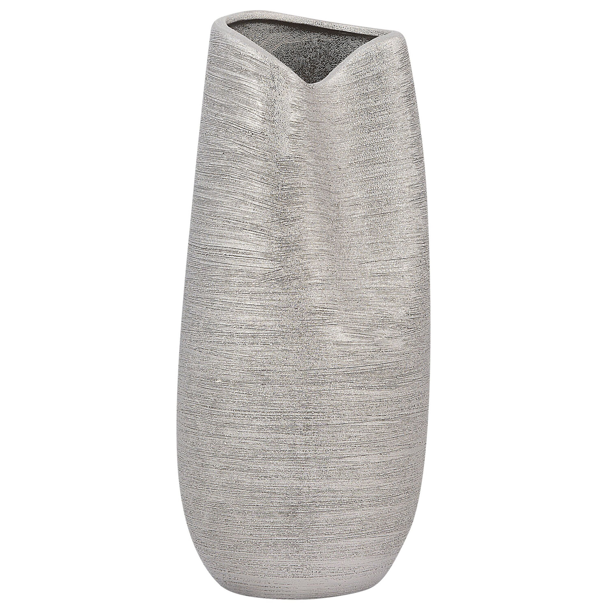 Steengoed Decovaas 32 cm Zilver DERBE