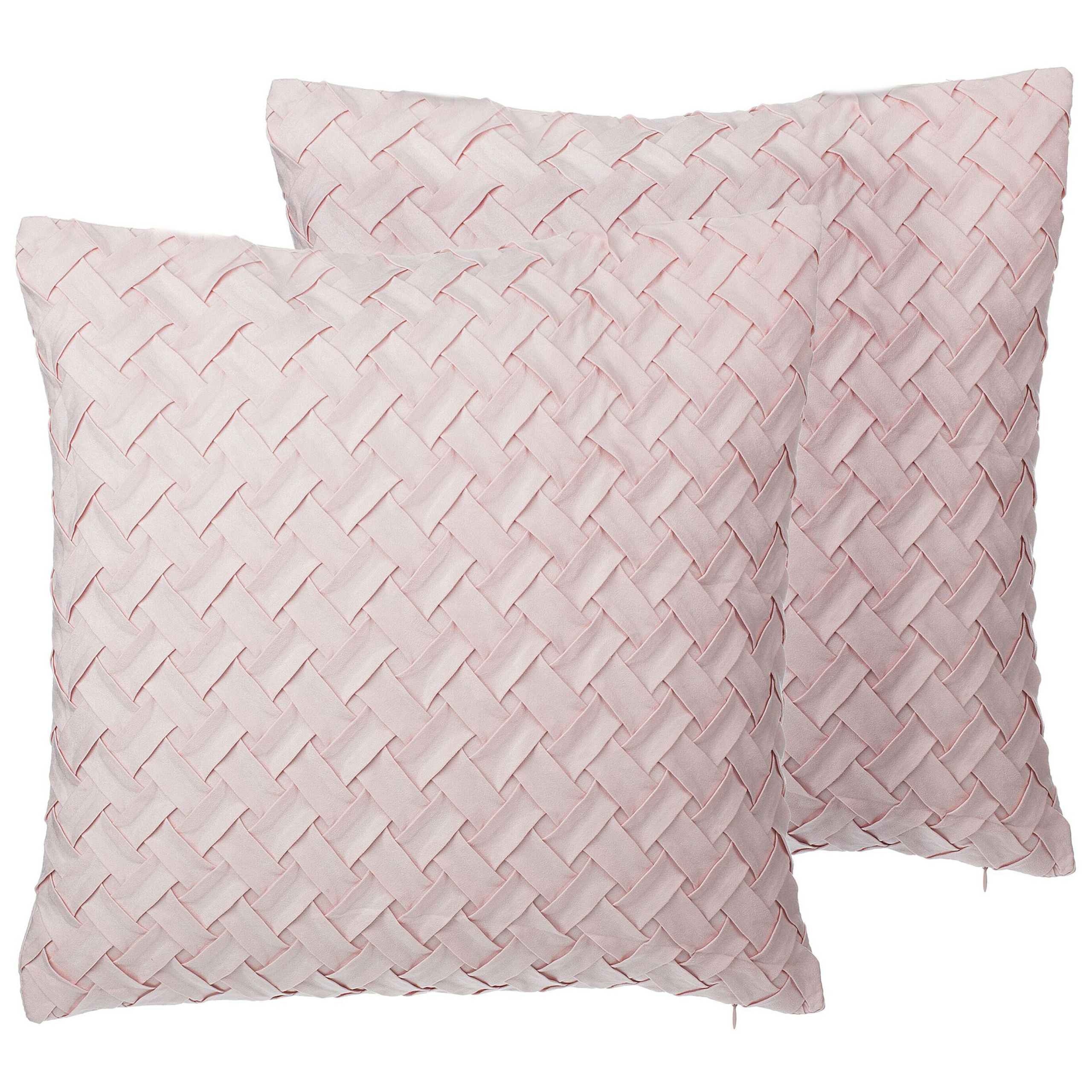 Set van 2 kussens Roze TITHONIA 45 x 45 cm