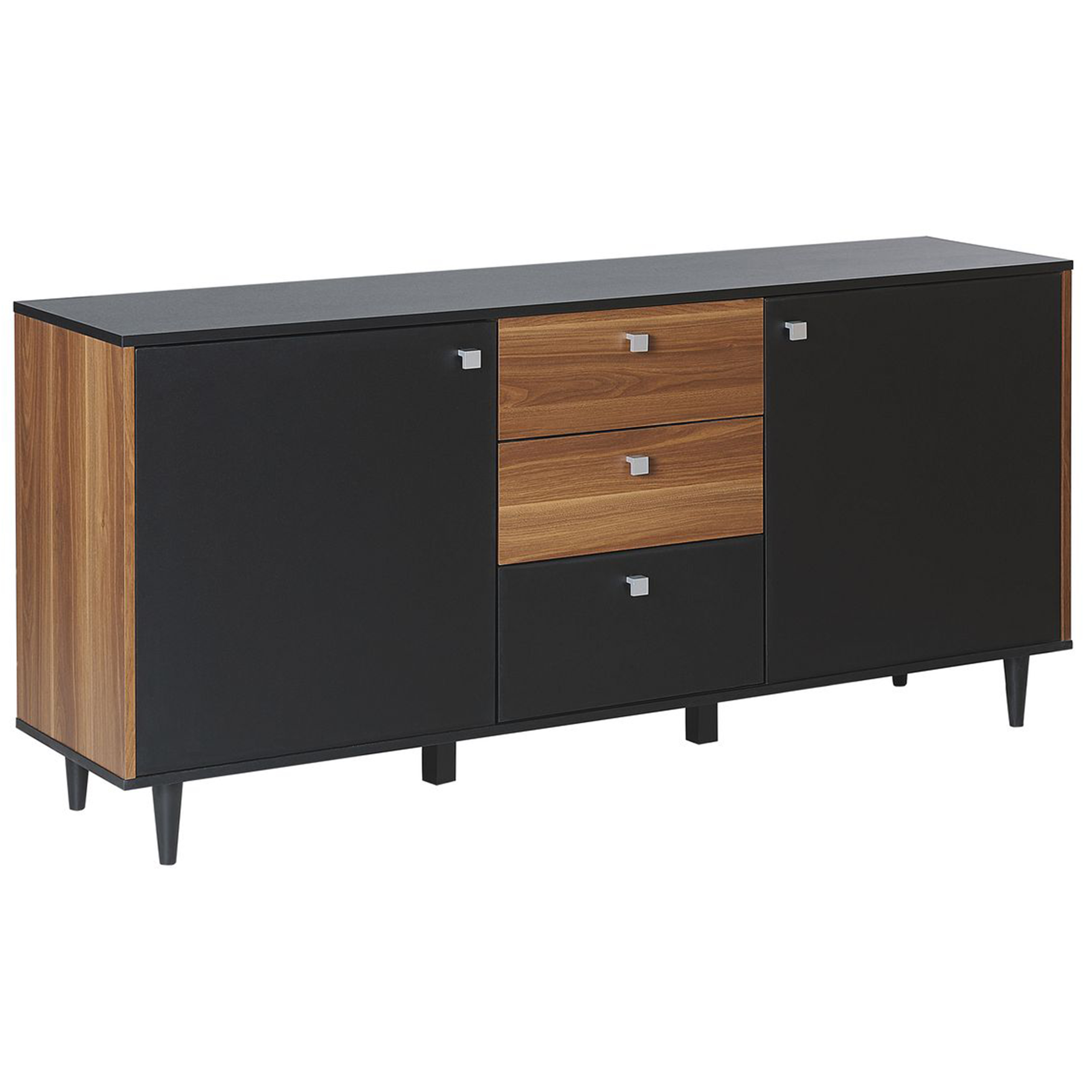 Commode zwart/donkerbruin KURO