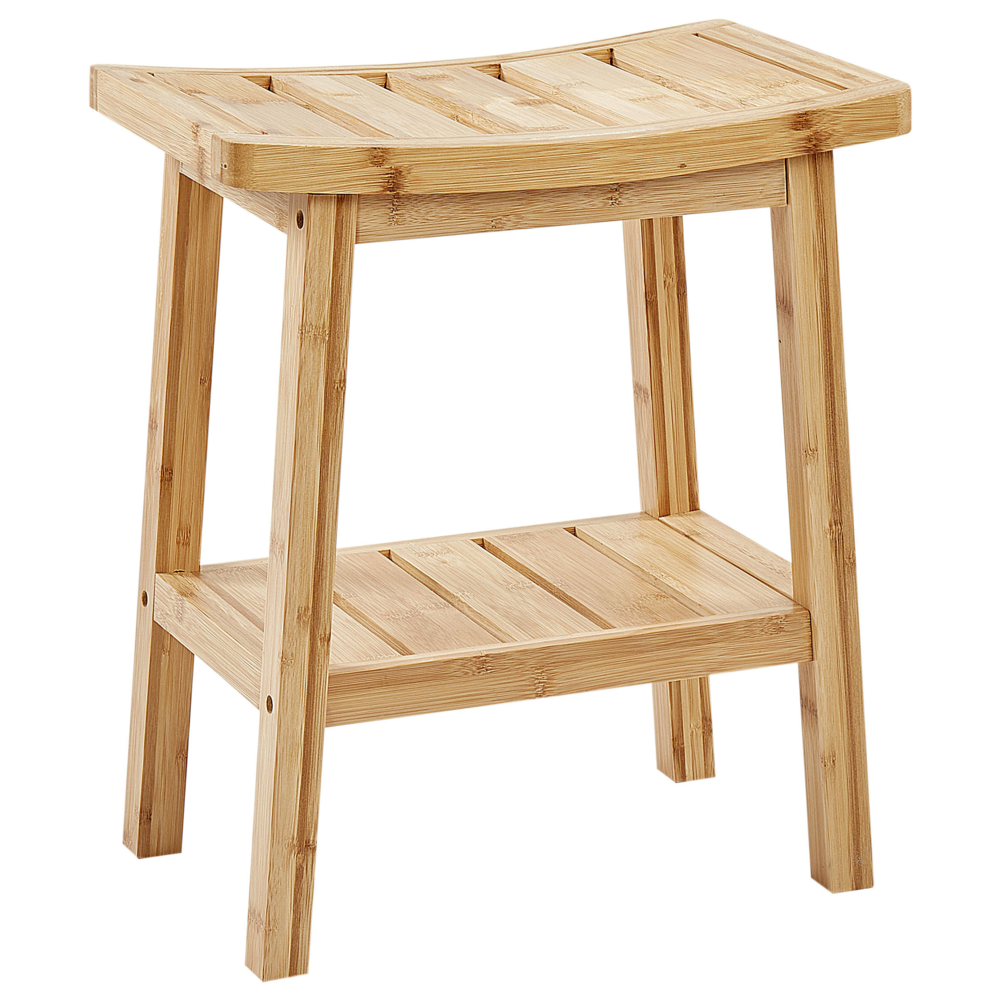 Sgabello in bambù Accessori in legno chiaro Stile moderno